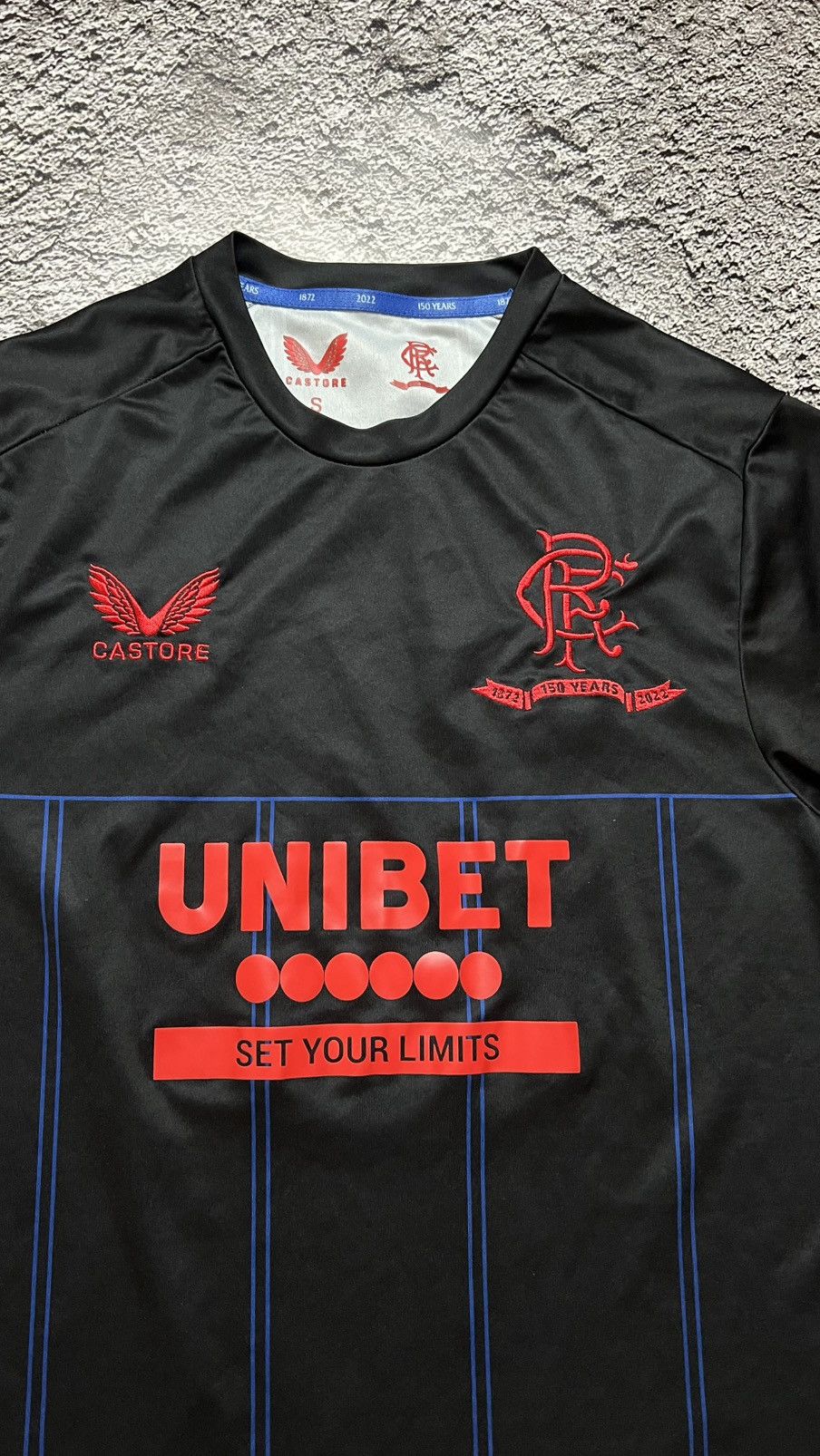 Castore 2022 Glasgow Rangers 150 year’s anniversary castore jersey Size US S / EU 44-46 / 1 - 2 Thumbnail
