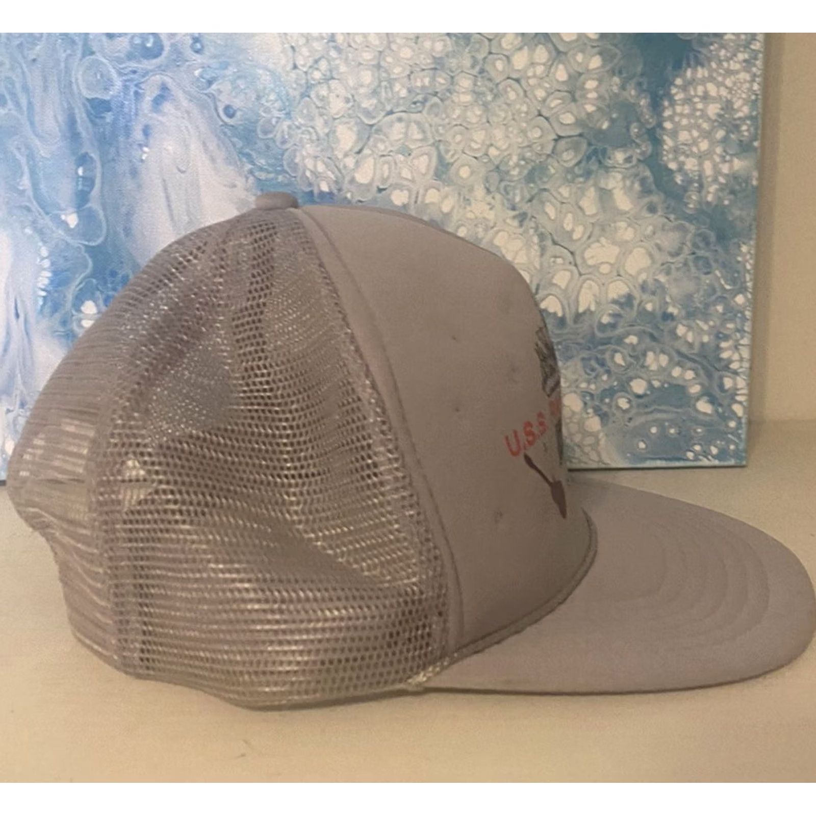 Vintage VINTAGE U.S.S Randall APA 224 Branson, MO Reunion Snapback Hat 1996 Gray Size ONE SIZE - 3 Thumbnail