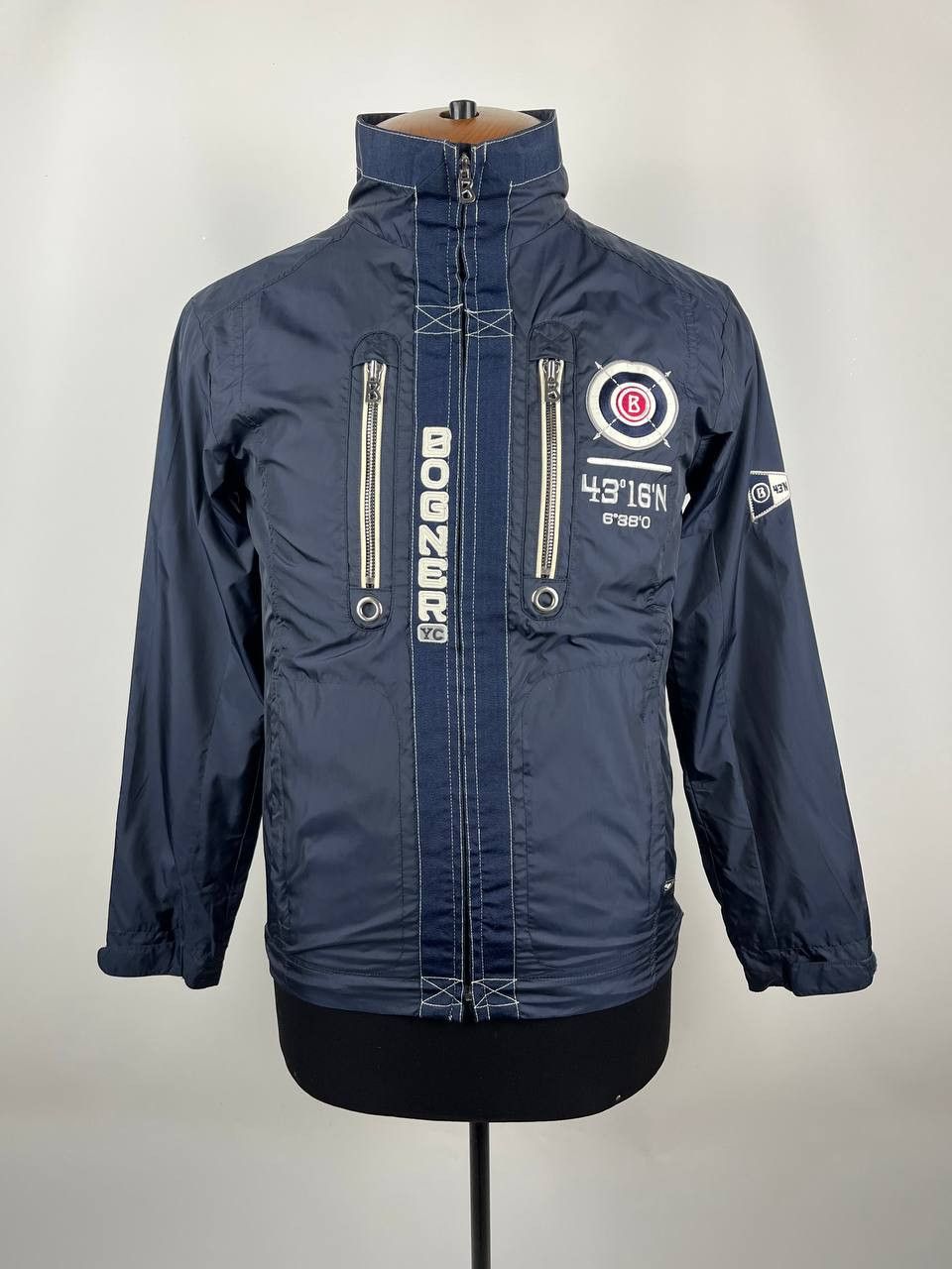 Bogner Bogner Navy Blue Yachting Jacket Embroidered Patches Sailing Size US S / EU 44-46 / 1 - 1 Thumbnail