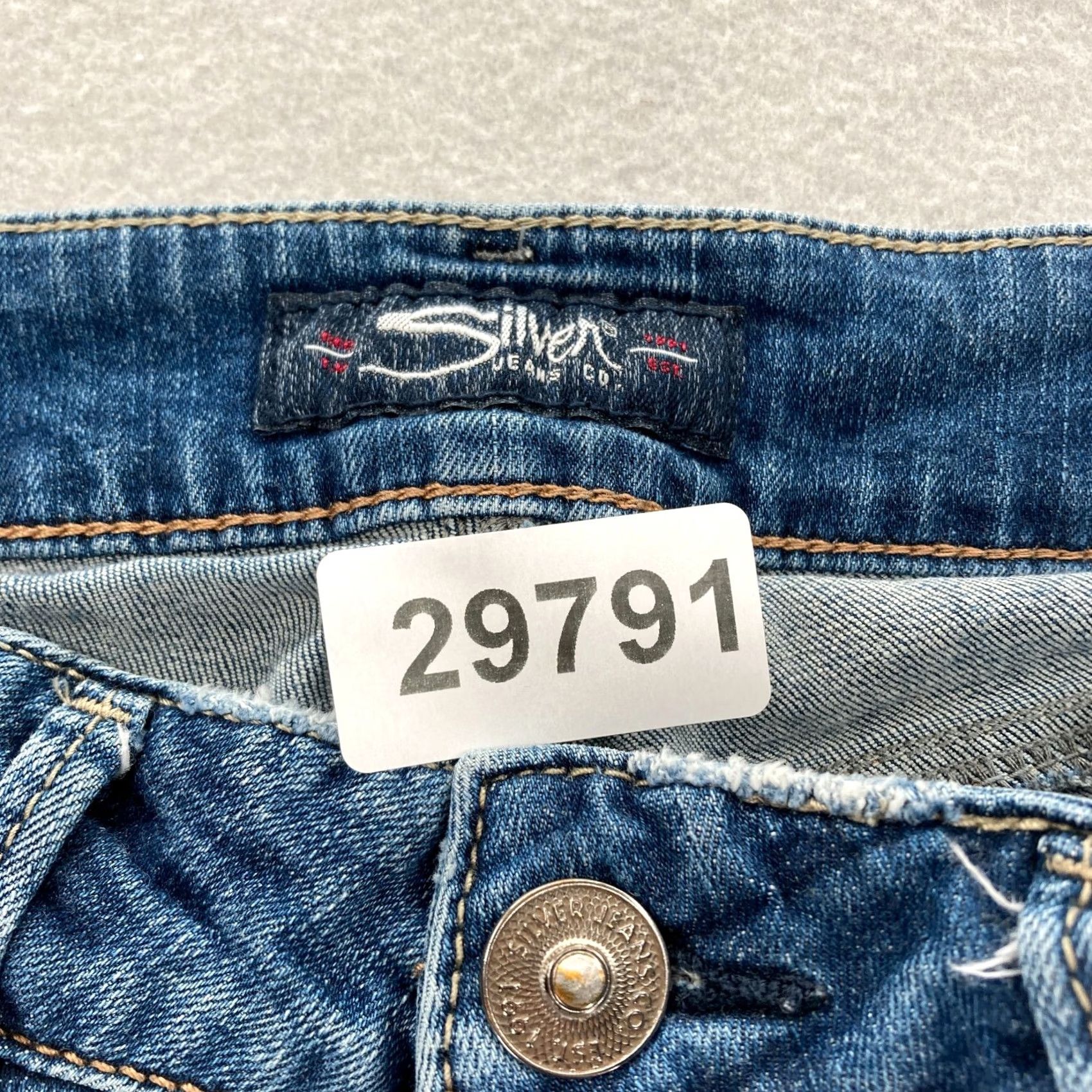 Silver Jeans Co. Silver Jeans Suki Skinny Jeans Women's 28x29 Medium Blue Stretch Denim Distressed Rock Size 28" / US 6 / IT 42 - 5 Thumbnail