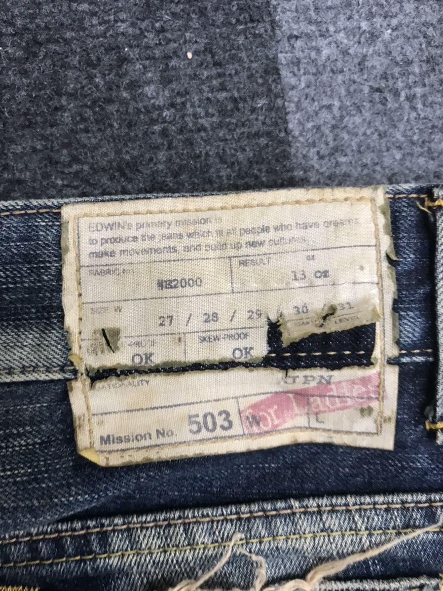 Edwin Bootcut🔥EDWIN Bootcut Distressed Jeans F12 Size 31" - 15 Thumbnail