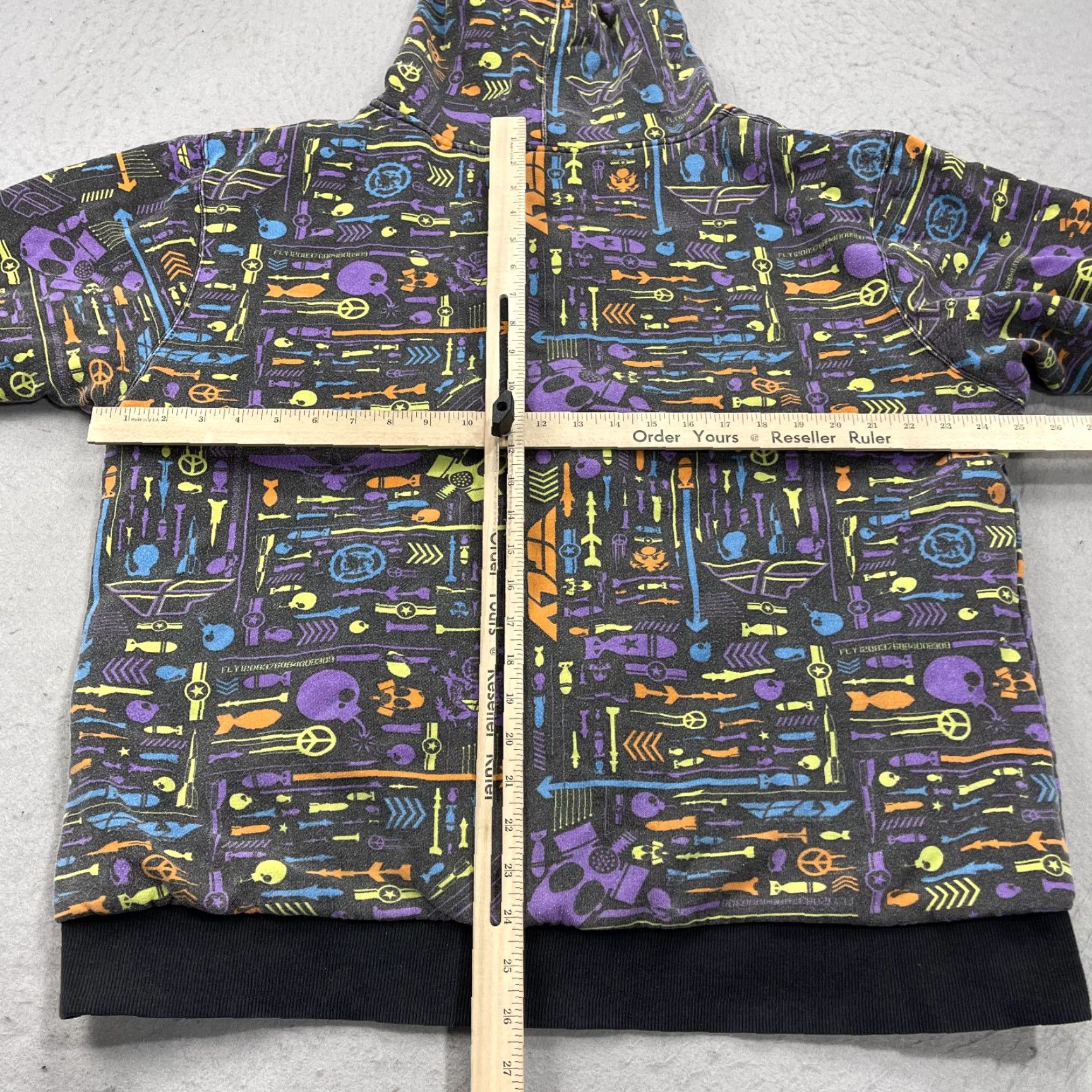 Vintage VINTAGE Fly Racing Hoodie Mens Large Reversible AOP Pinkman Grunge Full Zip Zip Y2K Moto Graphics Geometric Pattern Winter Fall Size US L / EU 52-54 / 3 - 5 Thumbnail