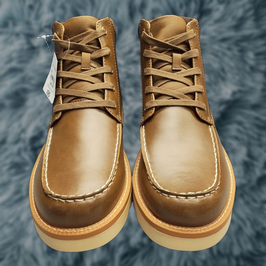 Drew Drew Mens Mutal Weave Ankle Boots Size 9 Mens Brown Synthetic Moc Toe Lace Up NWOB Shoes Size US 13 / EU 46 - 1 Thumbnail