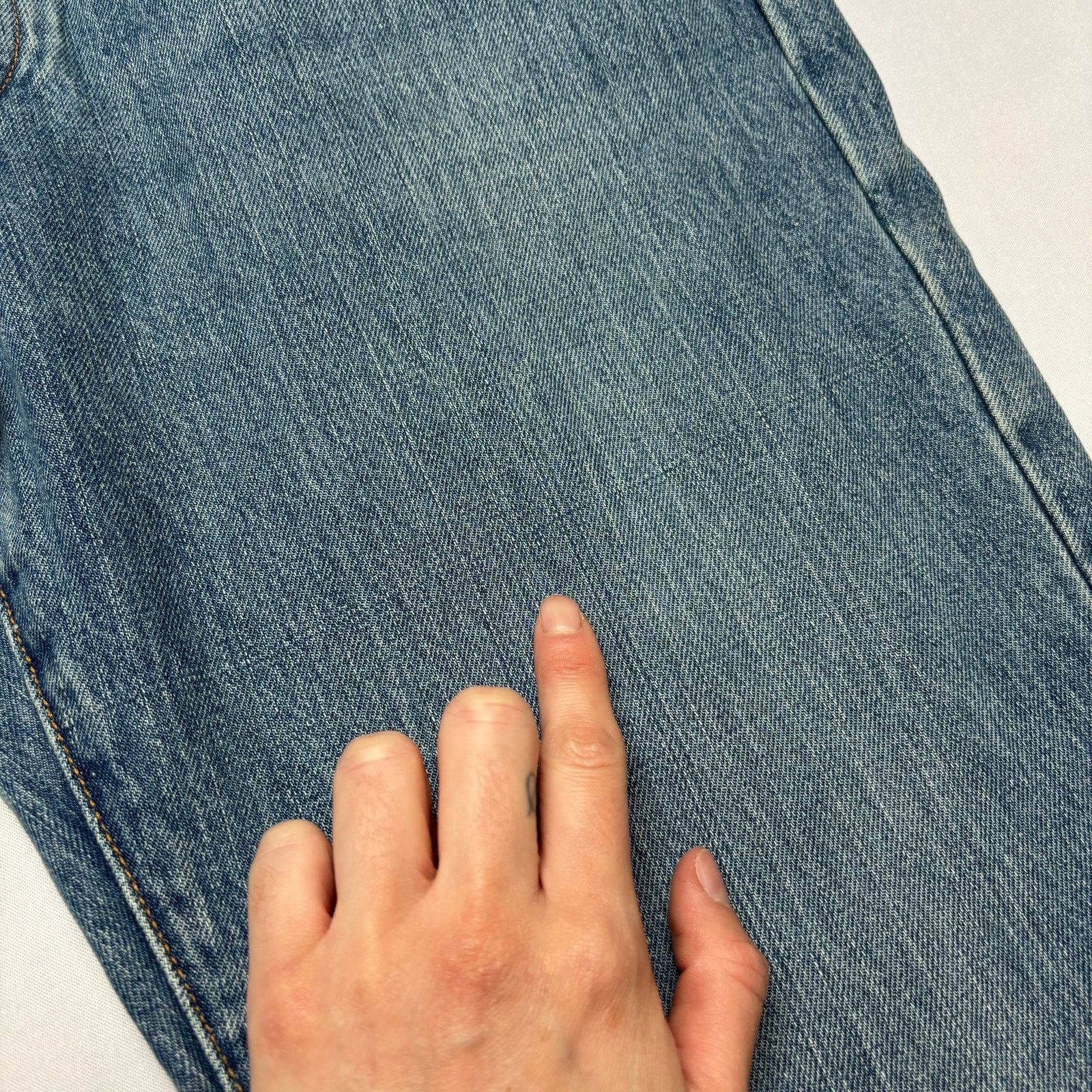 Sid Mashburn $185 Sid Mashburn Light Wash Denim 36x32 Slim Straight Jeans Size US 36 / EU 52 - 11 Thumbnail