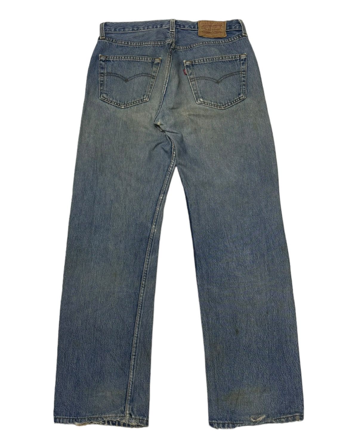 Levi's RARE🔥LEVIS 501 BUTTON 524 DISTRESSED DENIM JEANS Size US 31 - 3 Thumbnail