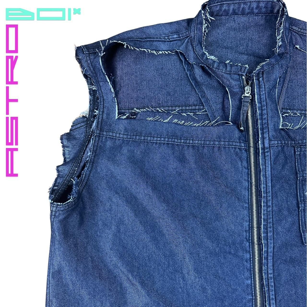 Fubu ASTROBOI* FUBU DECONSTRUCTED BLUE DENIM VEST_ XL Size US XL / EU 56 / 4 - 2 Thumbnail