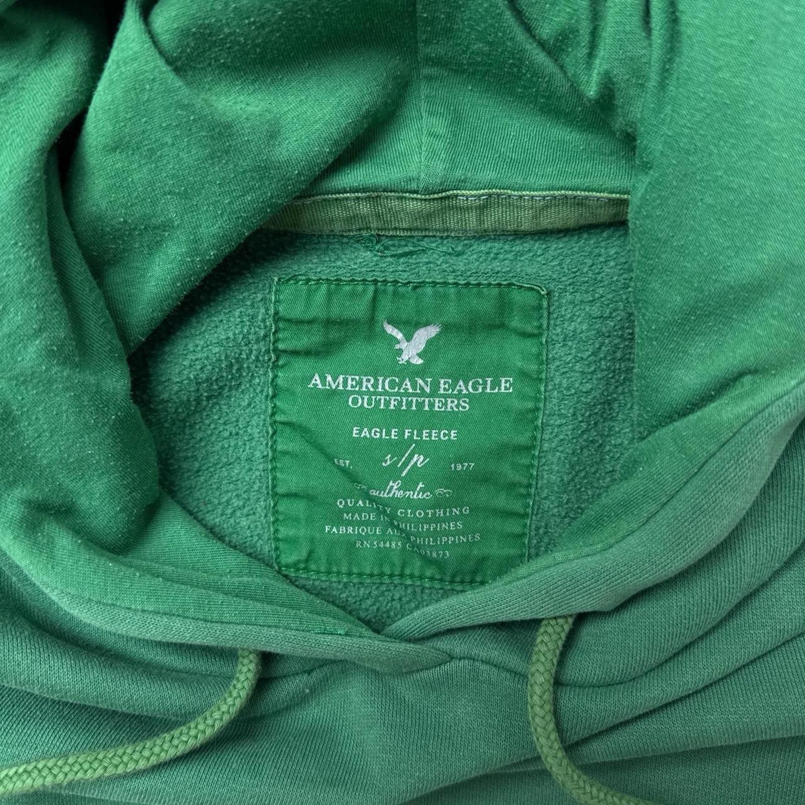 American Eagle Outfitters Y2K American Eagle 00s Green Hoodie Jacket Size S / US 4 / IT 40 - 4 Thumbnail