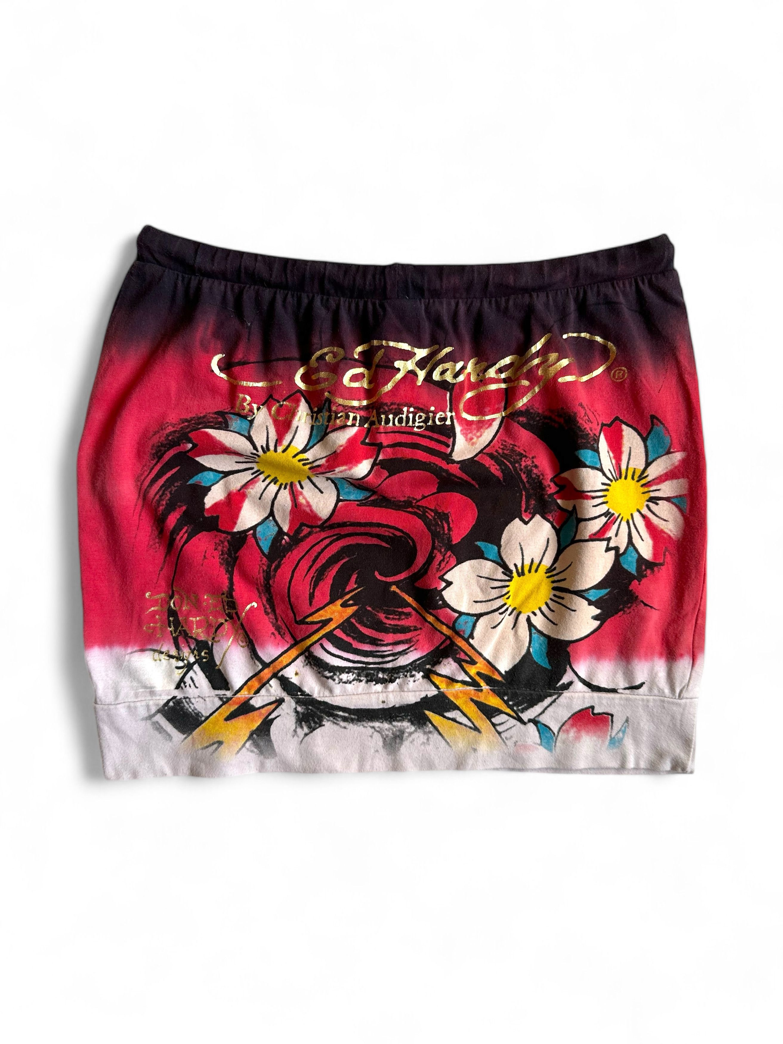 Ed Hardy × Vintage Vintage Ed Hardy Mini Skirt (M) Size 30" / US 8 / IT 44 - 1 Thumbnail