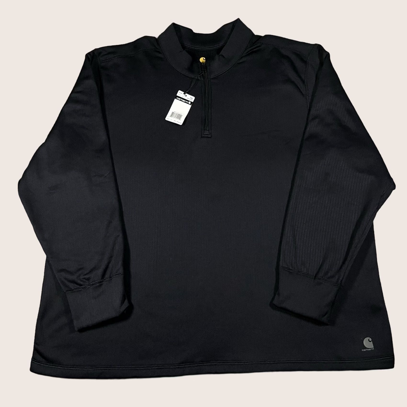 Carhartt Carhartt Sweatshirt 1/4 Zip Pullover Mens 4XL Fleece Black Outdoor Winter Fall Spring All Seasons Logo Knit Stretch Thermal Walking Shirt Size US XXL / EU 58 / 5 - 1 Thumbnail