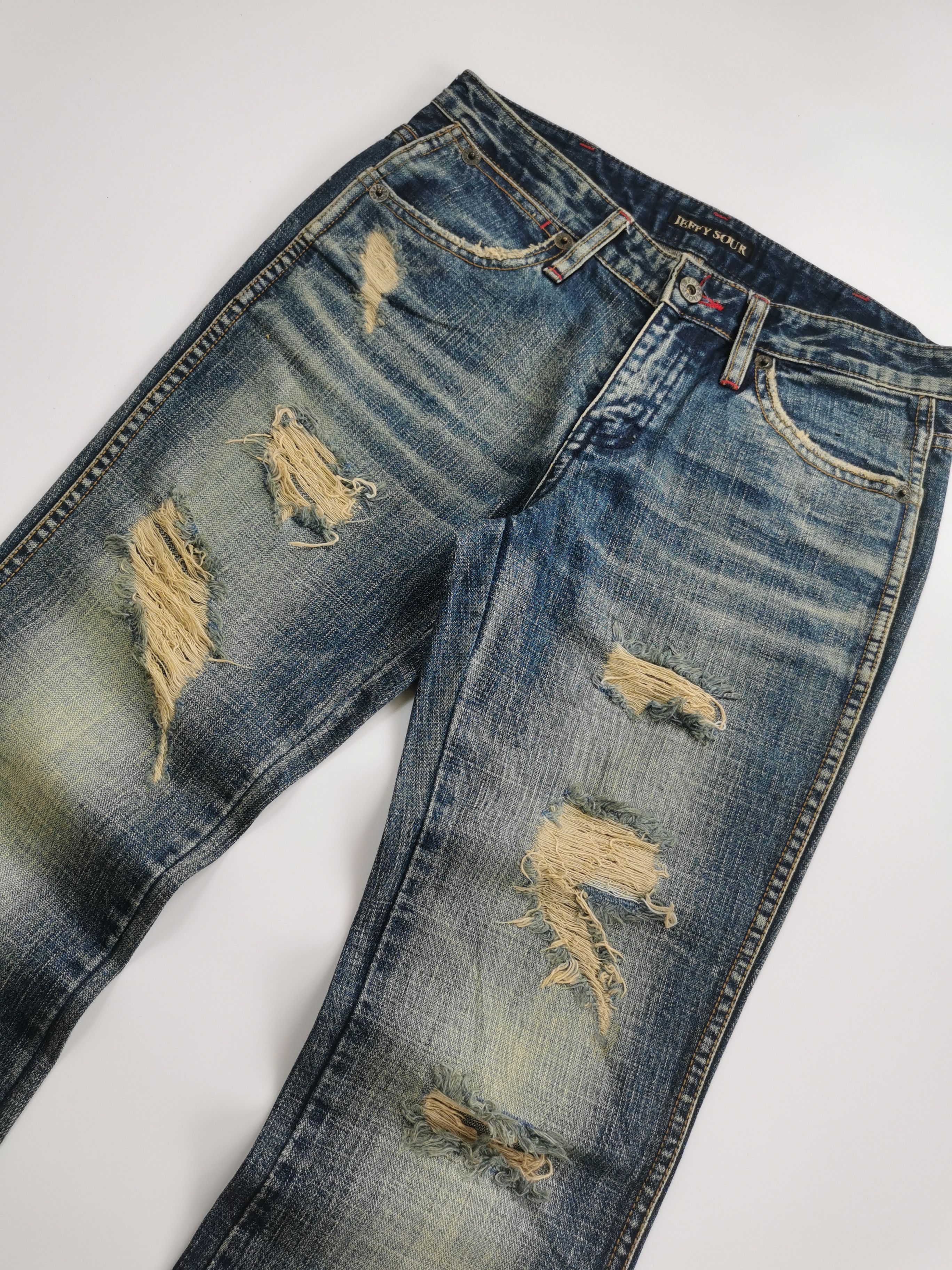 Le Grande Bleu (L.G.B.) Archive JEFFY SOUR Mudwash Bootcut Flare Jeans Style LGB Size US 29 - 4 Thumbnail
