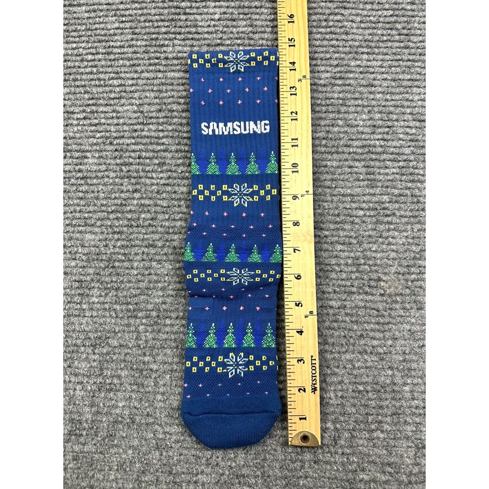 Samsung VINTAGE Samsung Tube Socks Men Regular Blue Holiday Workwear Logo Graphic 1 Pair AA Size ONE SIZE - 7 Thumbnail
