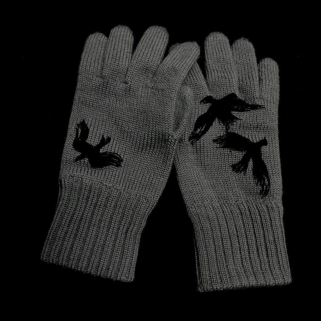 Yohji Yamamoto Yohji Yamamoto 11AW Crow Wool Gloves Unisex Vintage Size ONE SIZE - 2 Thumbnail
