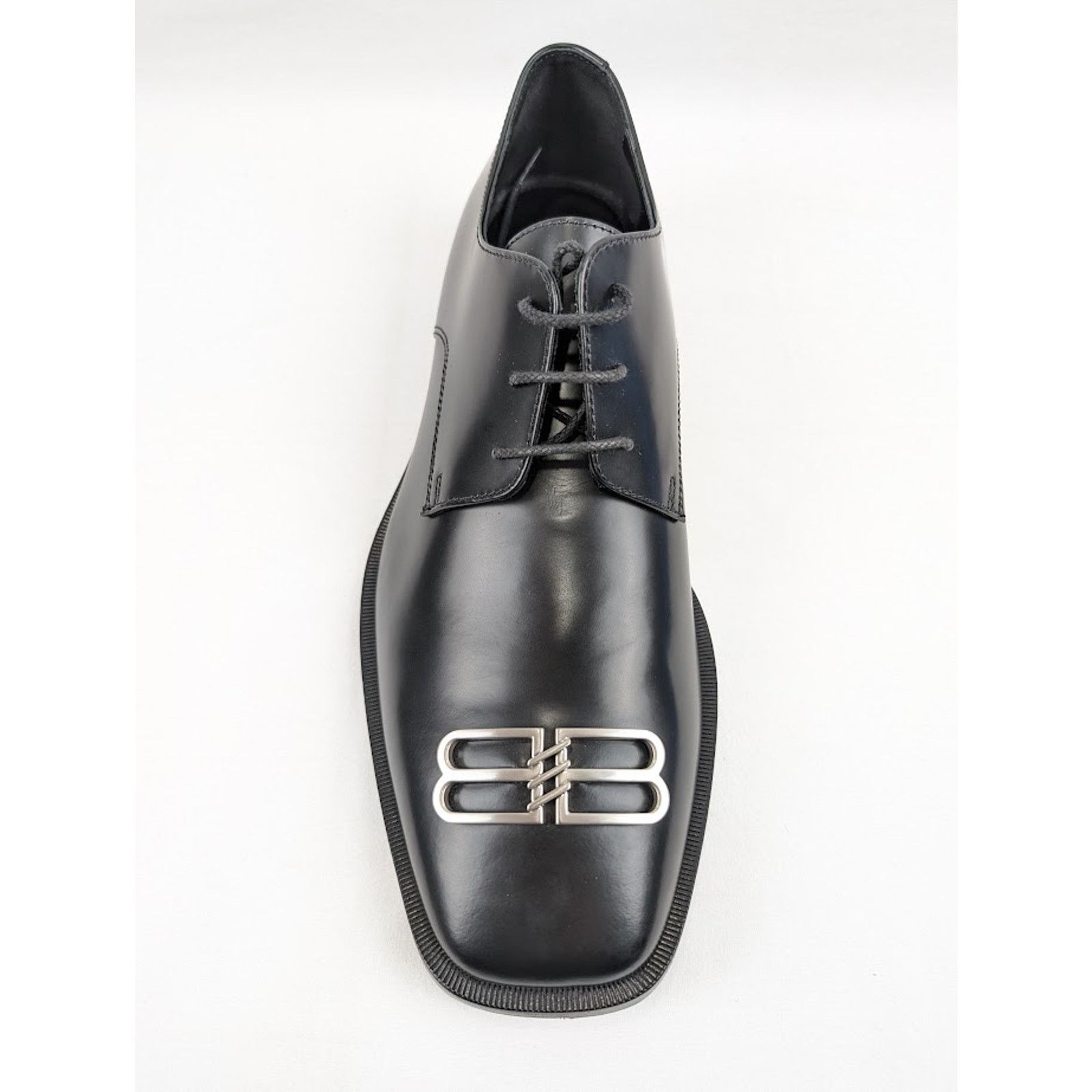 Balenciaga o1rshd1 Smooth Rim BB Icon Derbie Shoes in Black Size US 10 / EU 43 - 6 Thumbnail