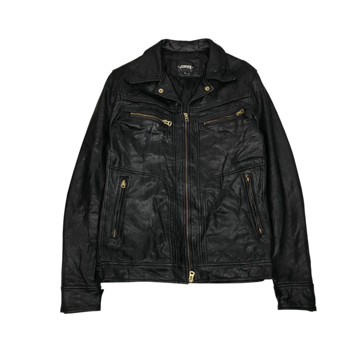 Japanese Brand 🔥VINTAGE BIKER LEATHER JACKET JOHN’S JAPAN ISSEY MIYAKE Size US M / EU 48-50 / 2 - 1 Thumbnail