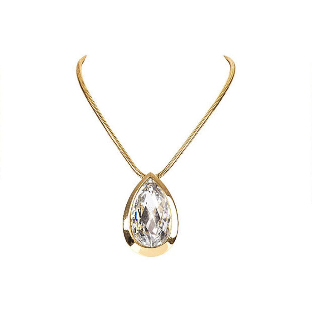 Lanvin Lanvin Tear Drop Statement Rhinestone Necklace Size ONE SIZE - 1 Thumbnail