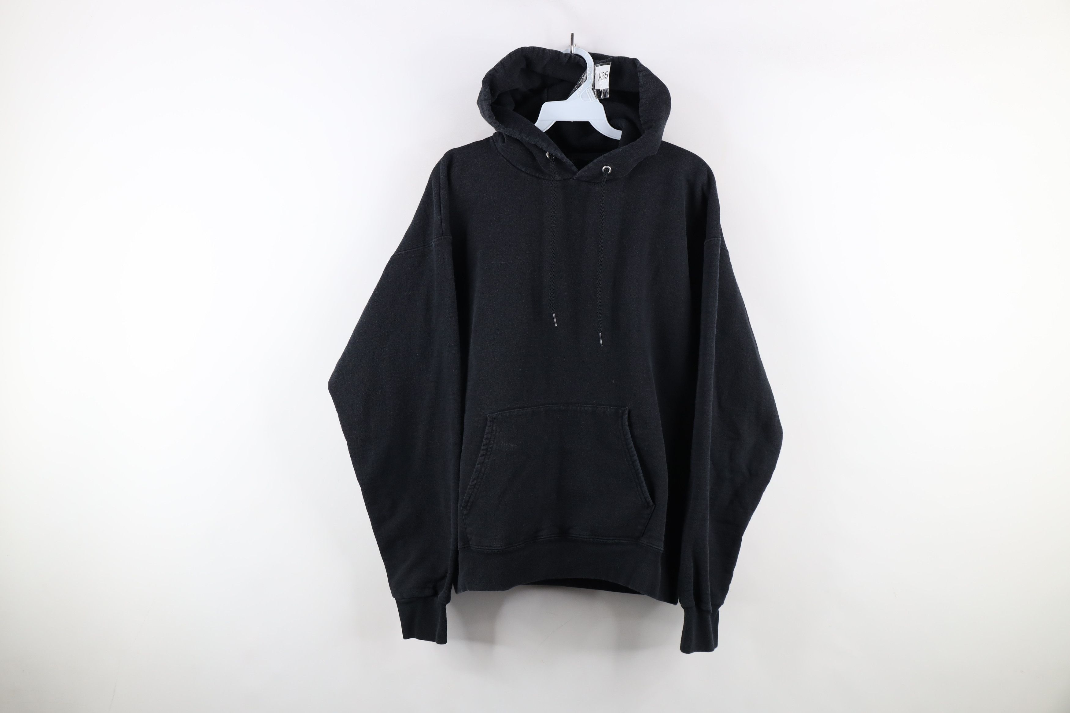Vintage Vintage 90s Streetwear Heavyweight Hoodie Sweatshirt Black Size US M / EU 48-50 / 2 - 1 Thumbnail