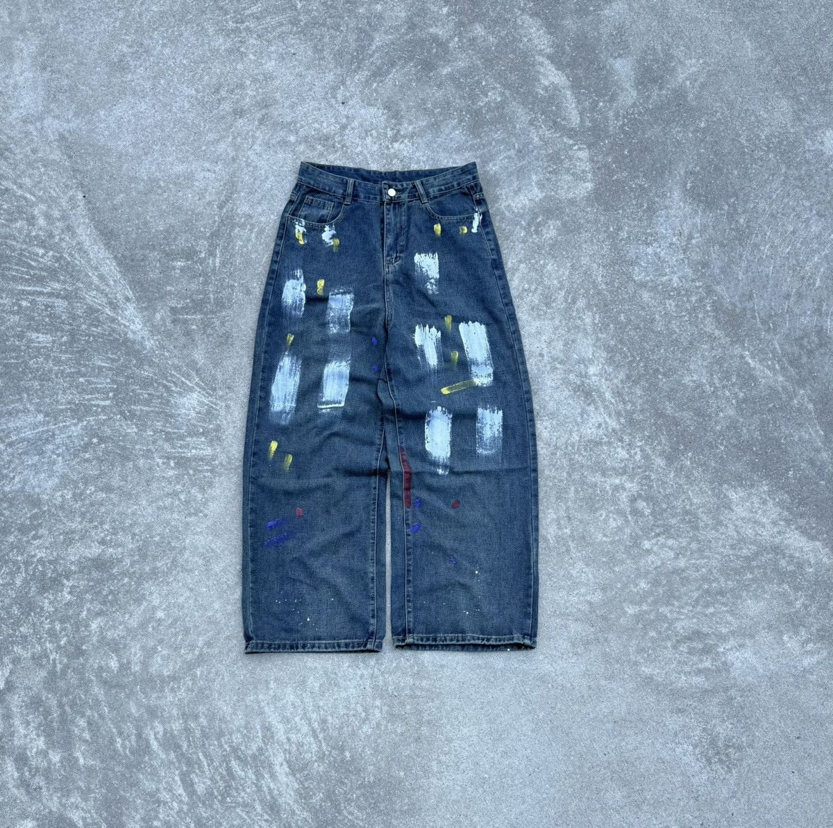 Other Vintage Y2K streetwear track oversized wide jeans Size US 32 / EU 48 - 1 Thumbnail