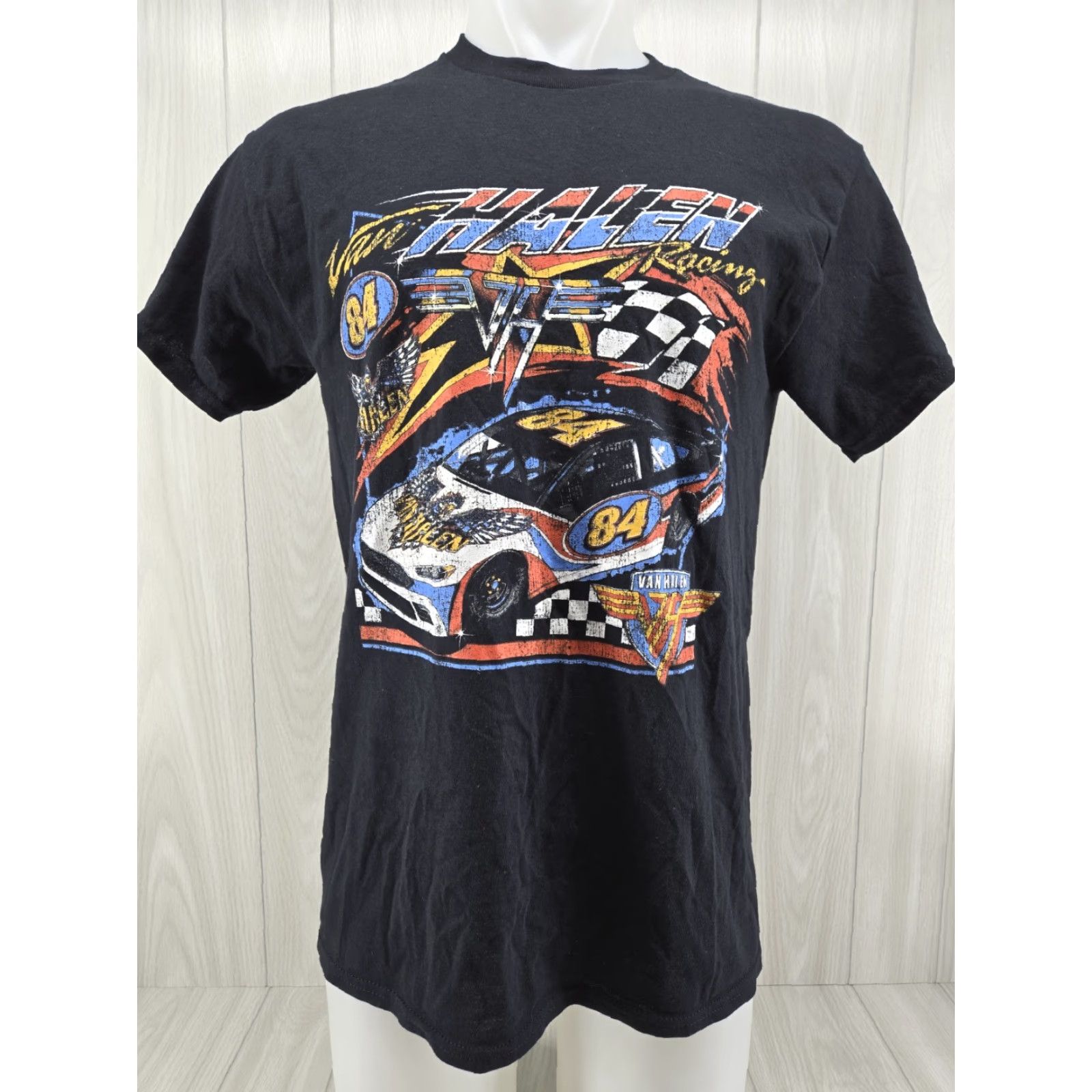 Etro VINTAGE Van Halen Racing 84 T-Shirt Black Retro Size Medium Men Short Sleeve Cotton Graphic Print 90s Band Music Retro Size US M / EU 48-50 / 2 - 3 Thumbnail