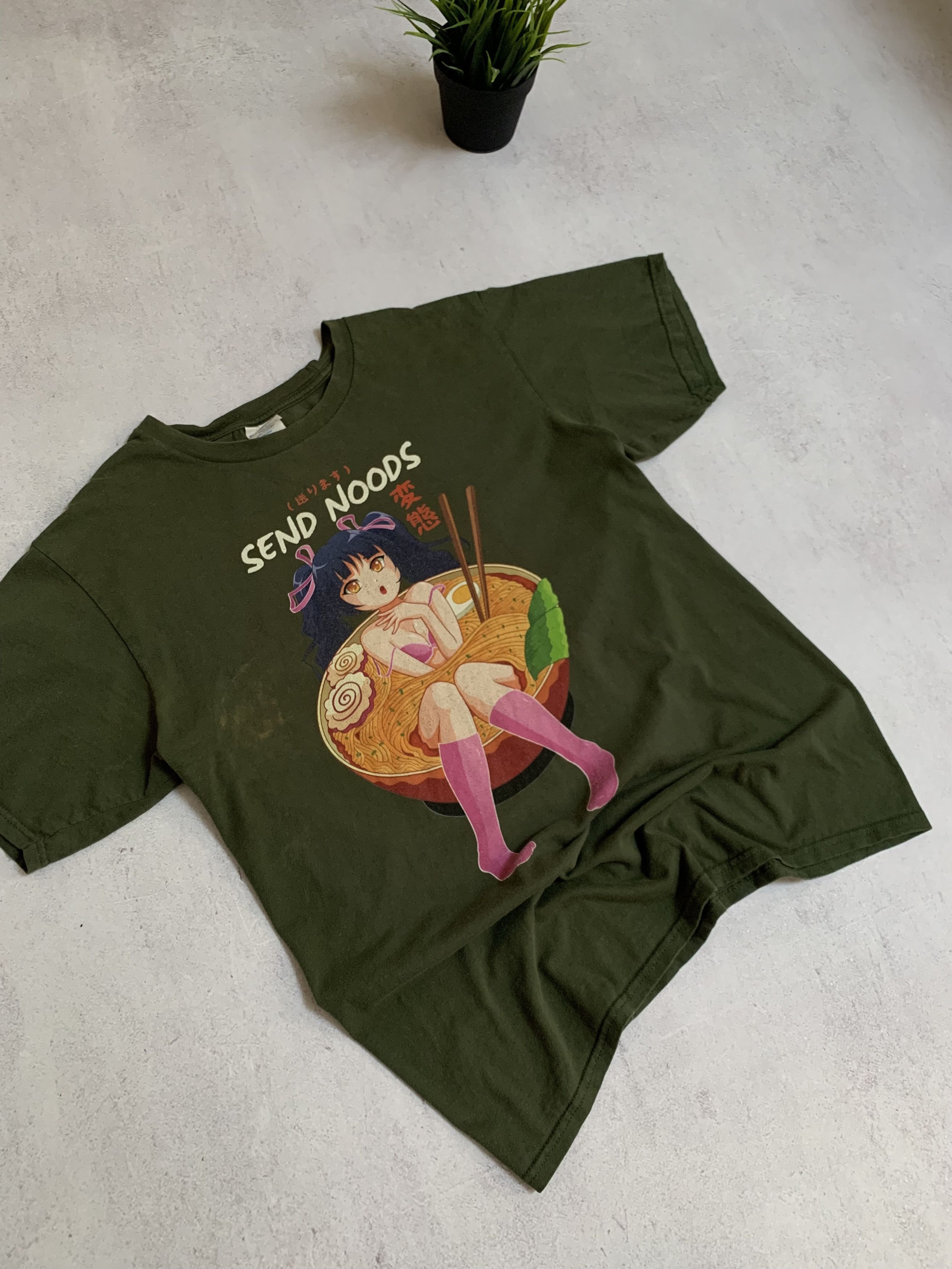 Vintage Vintage Send Noods T Shirt Anime Baggy Distressed Crazy 90s Size US M / EU 48-50 / 2 - 2 Thumbnail