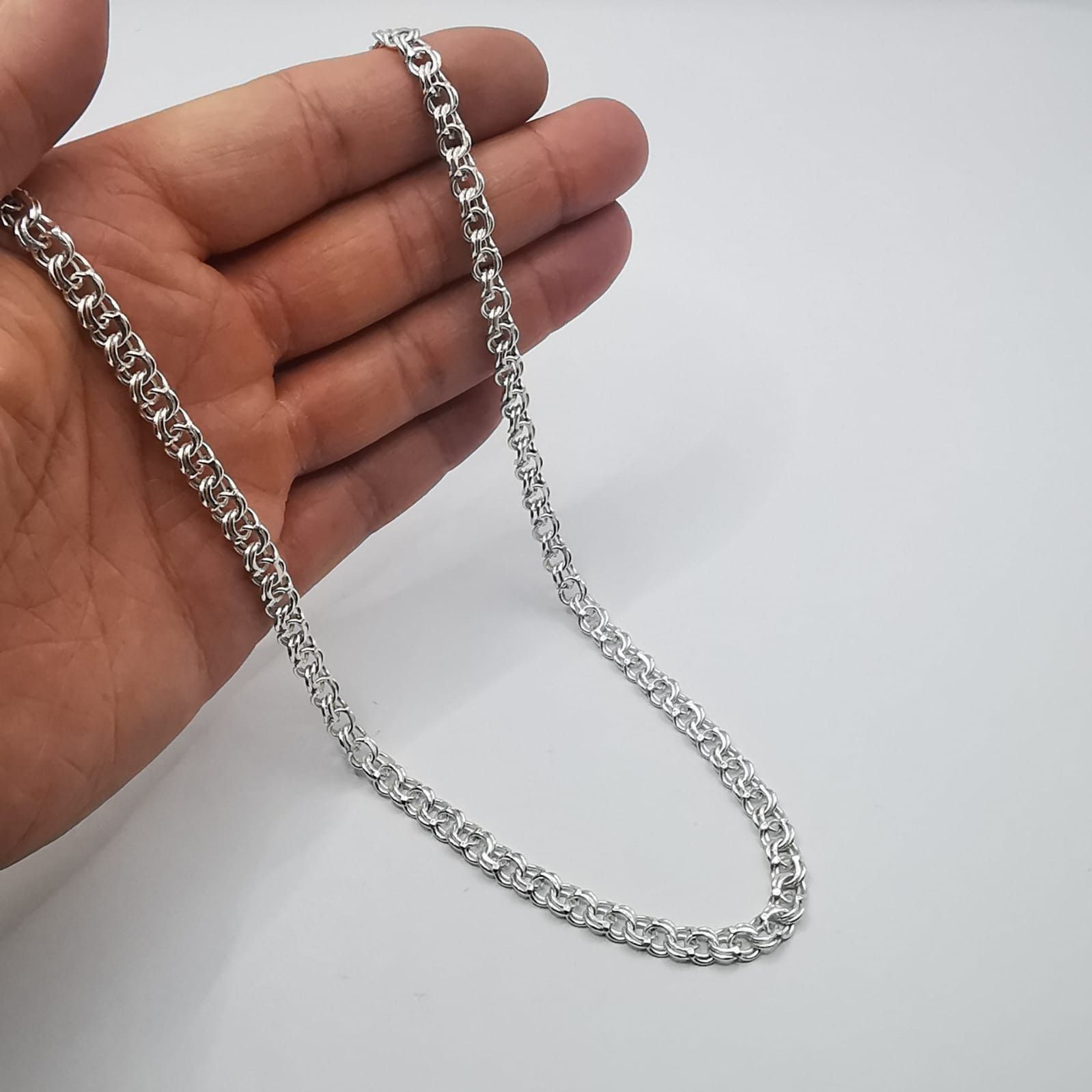 Sterling Silver Vintage Statement Jewelry Chain, 925 Sterling Silver 24,38g Size ONE SIZE - 4 Thumbnail