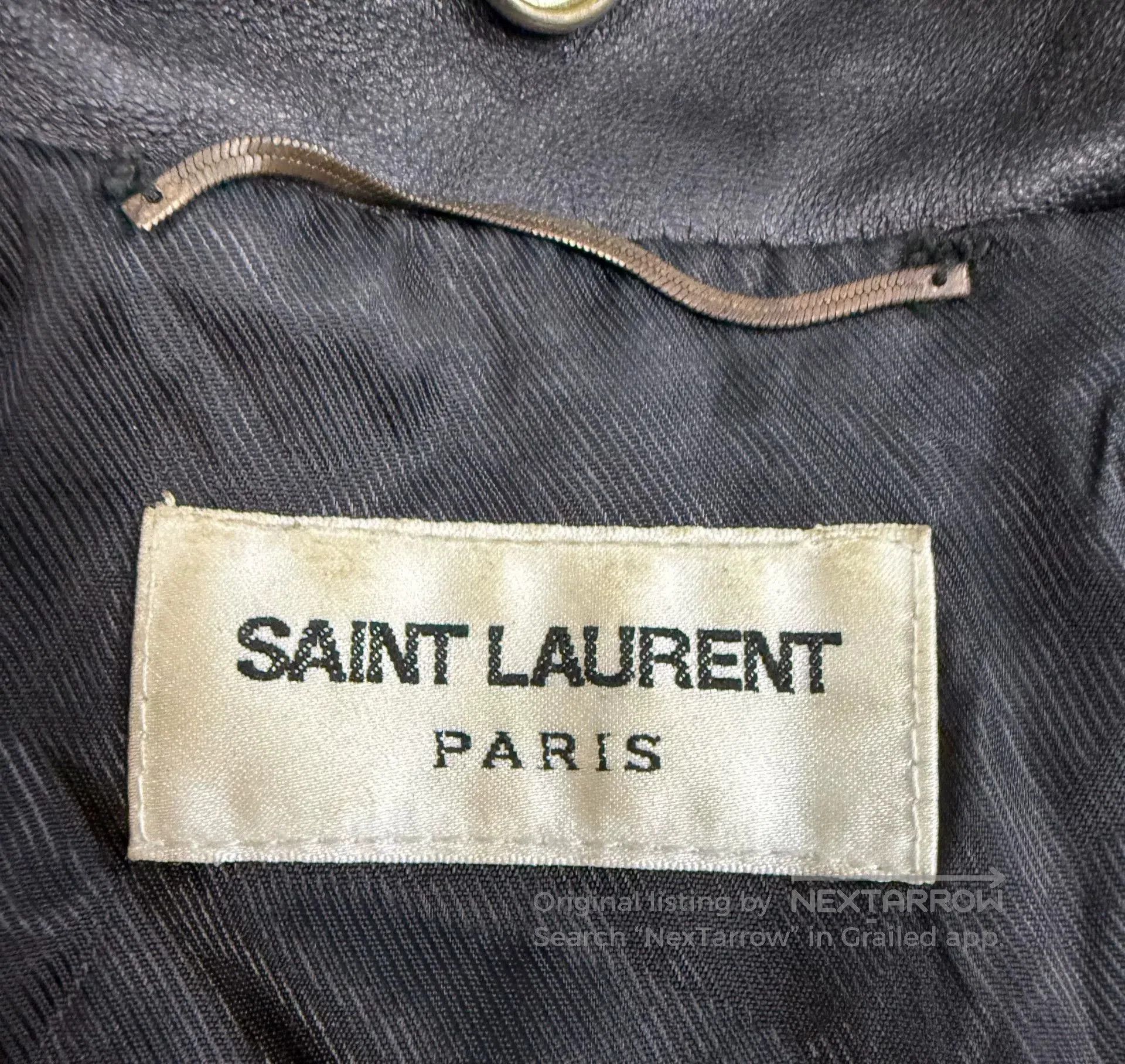 Yves Saint Laurent Saint Laurent Women’s Leather Biker Jacket. Size L / US 10 / IT 46 - 3 Thumbnail