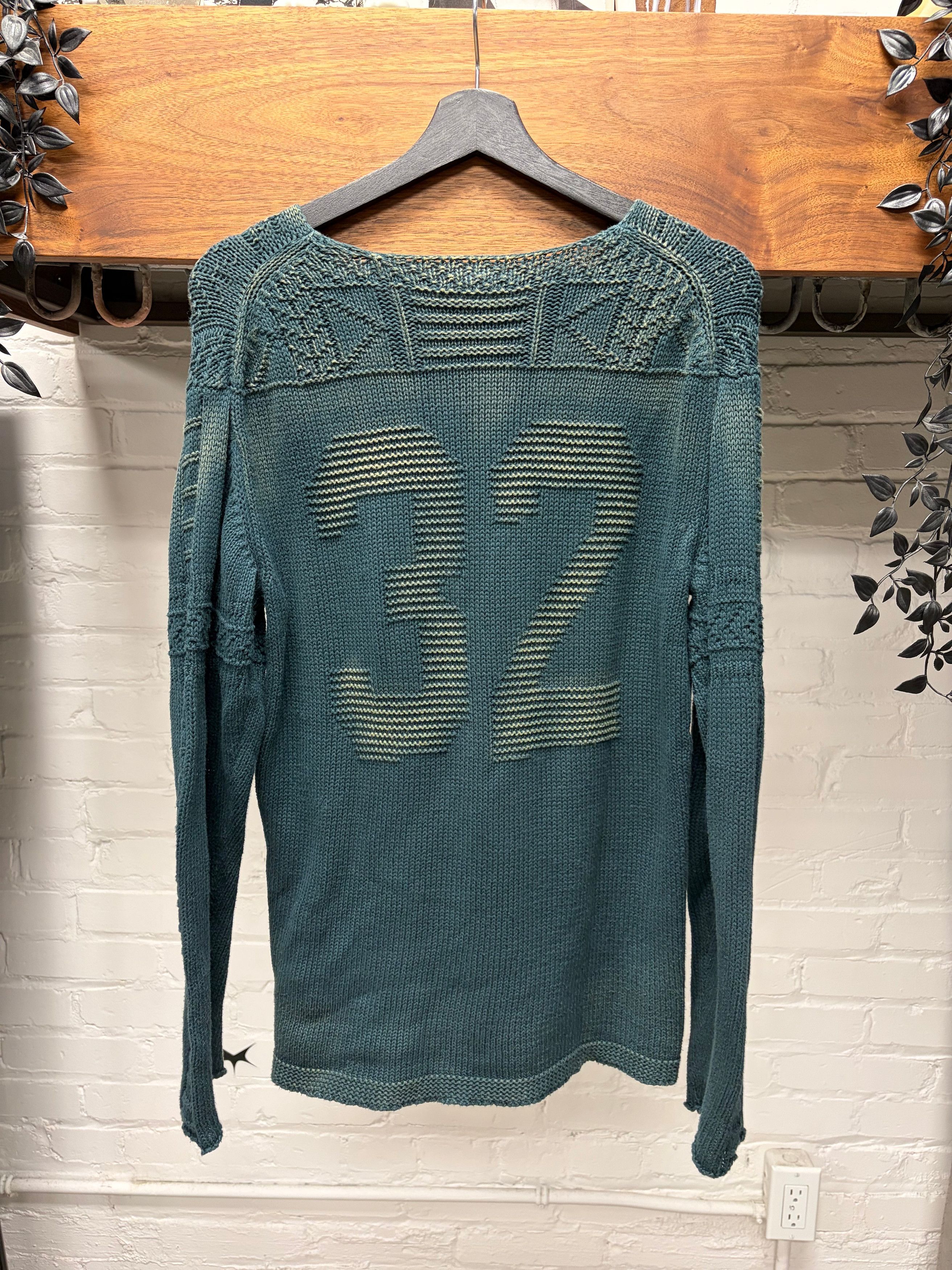 Kapital Kapital Sun Faded Blue/Yellow ‘Jersey’ Knit Sweater Size US L / EU 52-54 / 3 - 4 Thumbnail