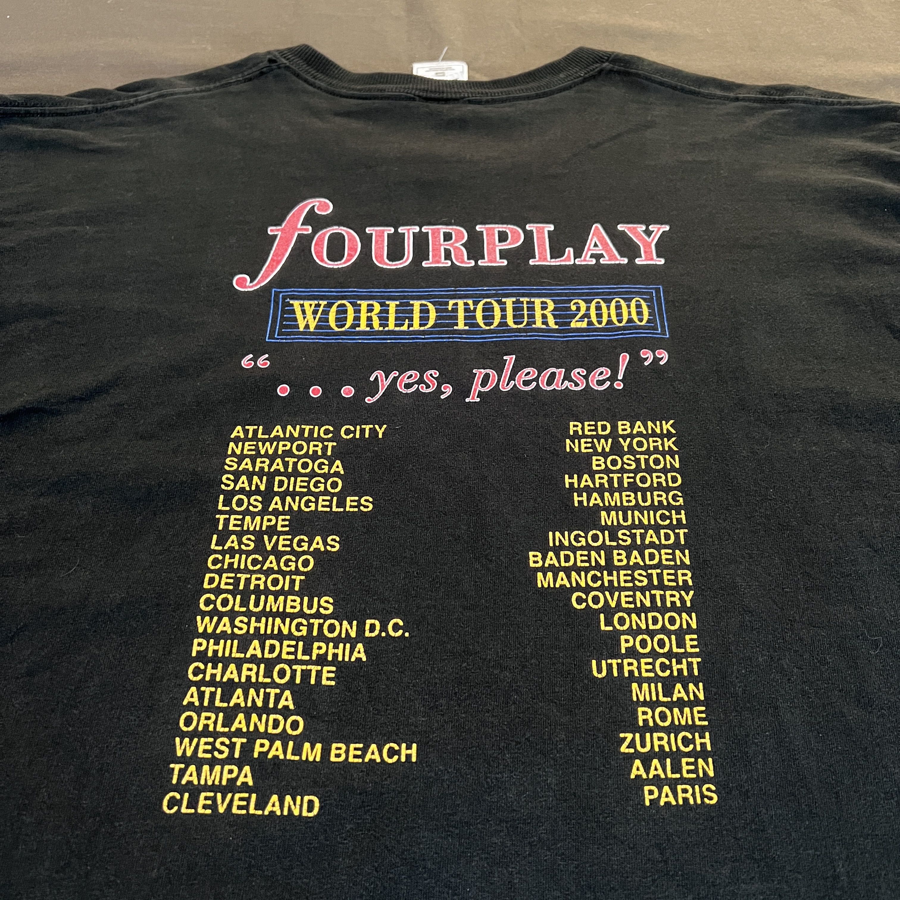 Band Tees × Vintage Vintage Fourplay World Tour Smooth jazz Promo Tee XL Size US XL / EU 56 / 4 - 8 Thumbnail