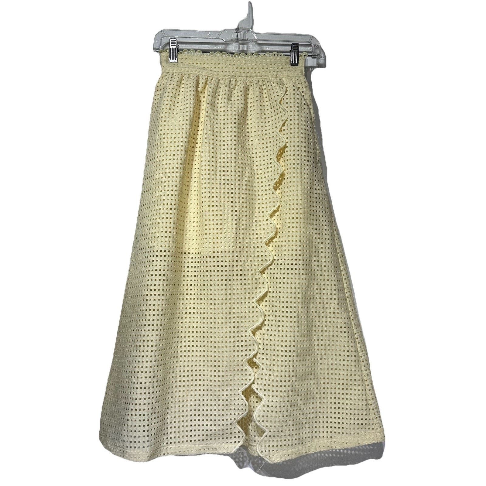 Other snidel yellow eyelet ruffle layered maxi skirt skort Size 0 Size 25" / US 0 / IT 36 - 1 Thumbnail