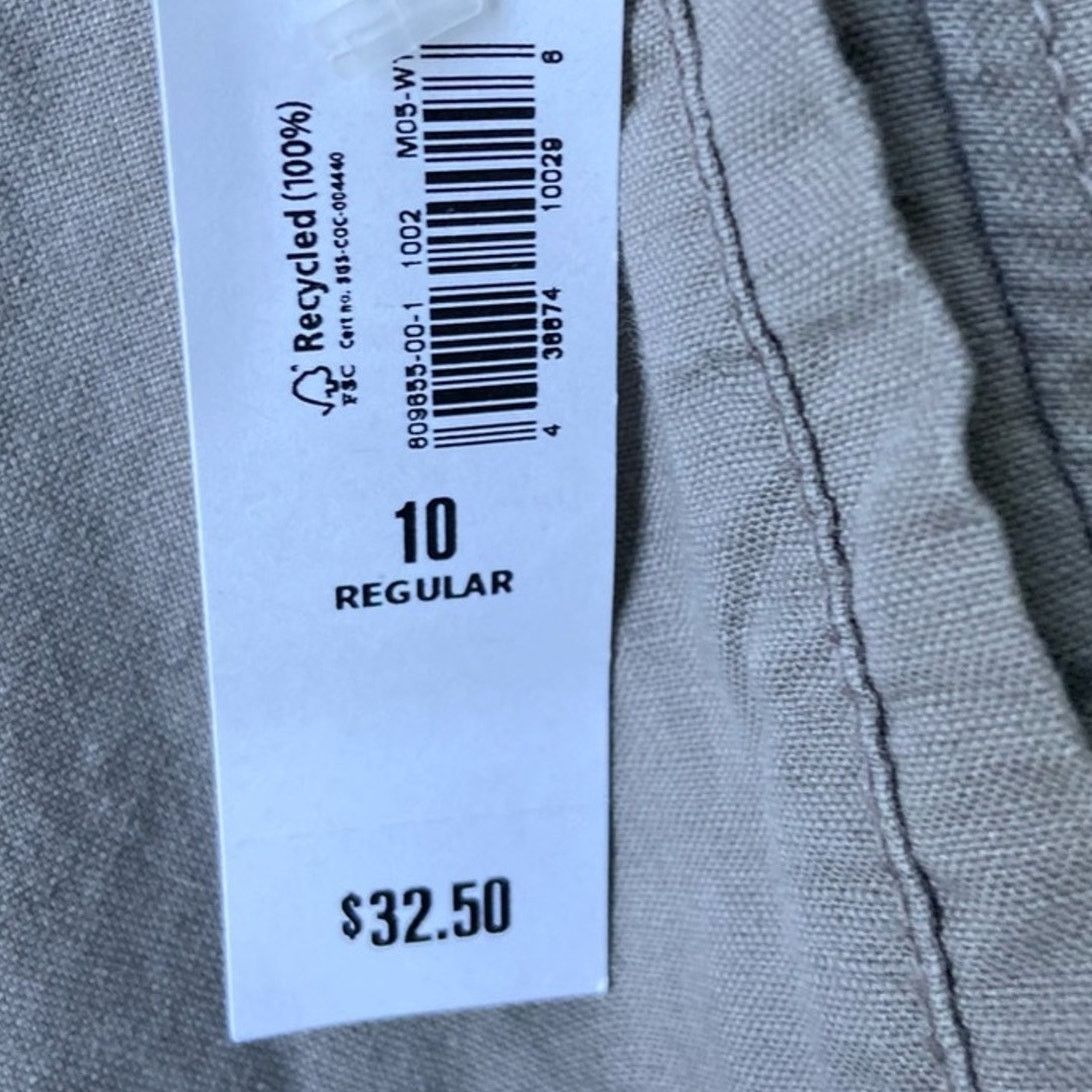 Old Navy NWT New Old Navy Womens Size 10 Mid-Rise Flax Cotton Pants Size 32" / US 10 / IT 46 - 4 Thumbnail