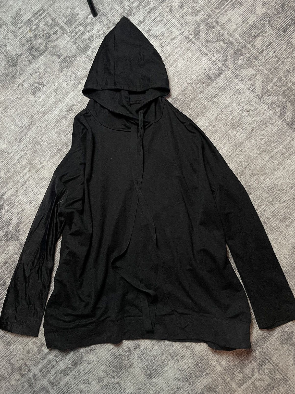 Ann Demeulemeester Ann Demeulemeester Black Tony Cold Shoulder Hoodie Size US M / EU 48-50 / 2 - 12 Thumbnail
