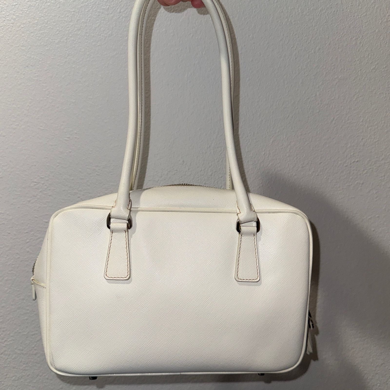 Prada Vintage Prada Handbag - White (Bianco) Saffiano - RARE Size ONE SIZE - 4 Thumbnail