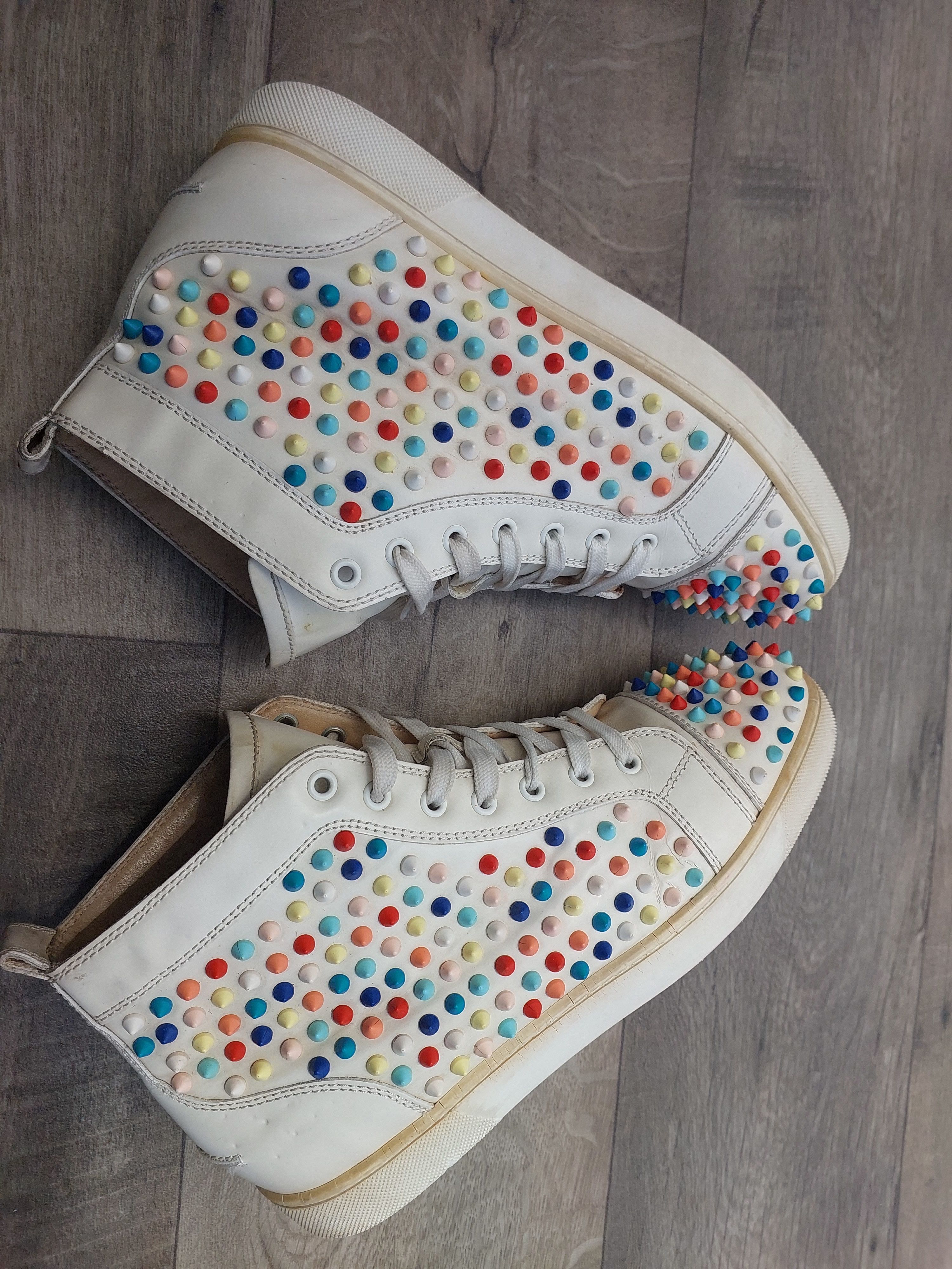 Christian Louboutin Lou Spikes leather trainers Size US 8.5 / EU 41-42 - 6 Thumbnail