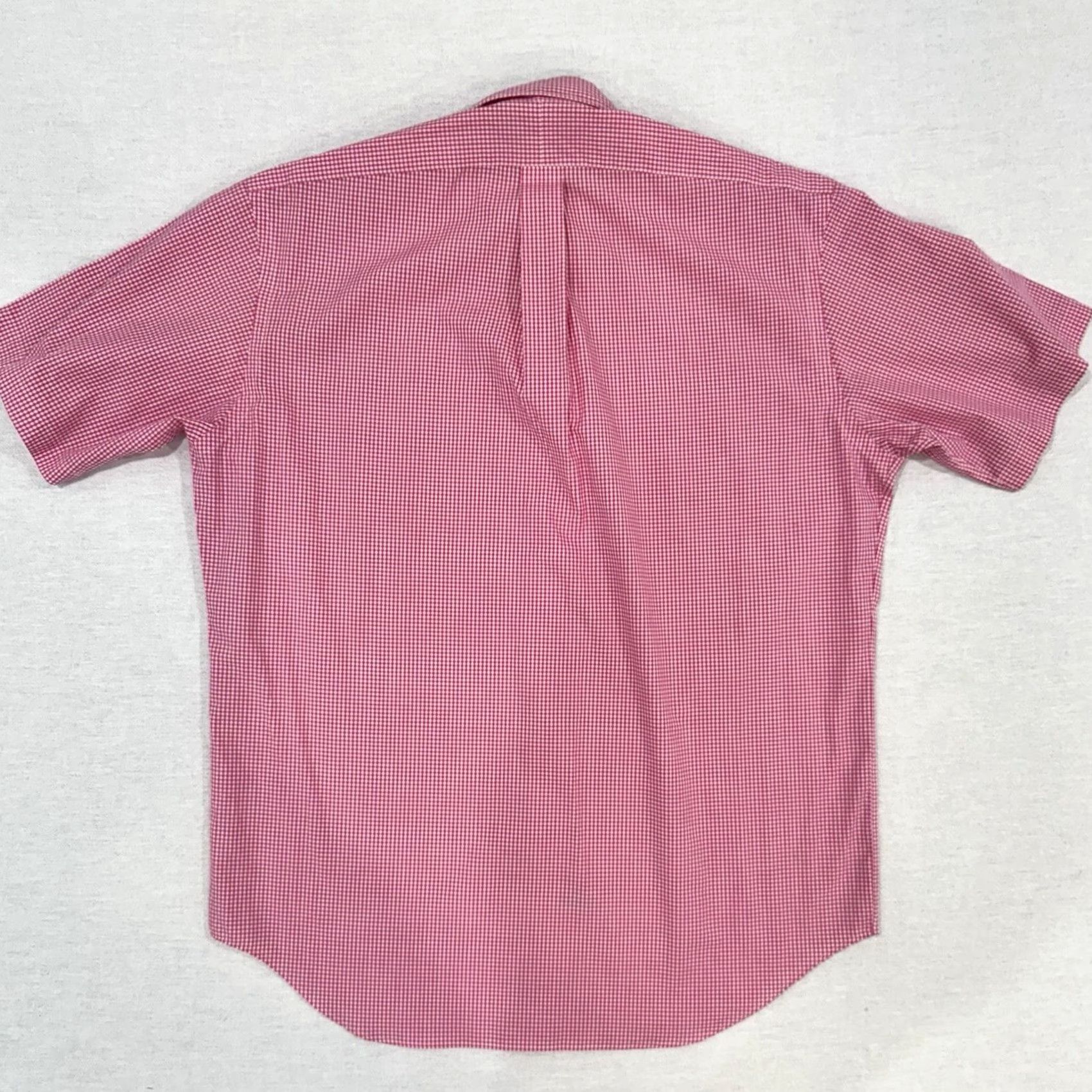 Ralph Lauren VINTAGE Ralph Lauren Shirt Mens Medium Button Up Pink Check Crest Short Sleeves Size US M / EU 48-50 / 2 - 5 Thumbnail