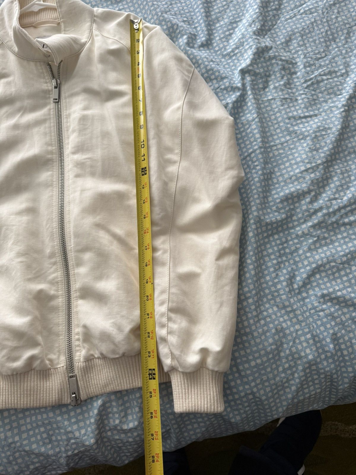 Zara Zara Double-Zip White Light Jacket Size US M / EU 48-50 / 2 - 4 Thumbnail