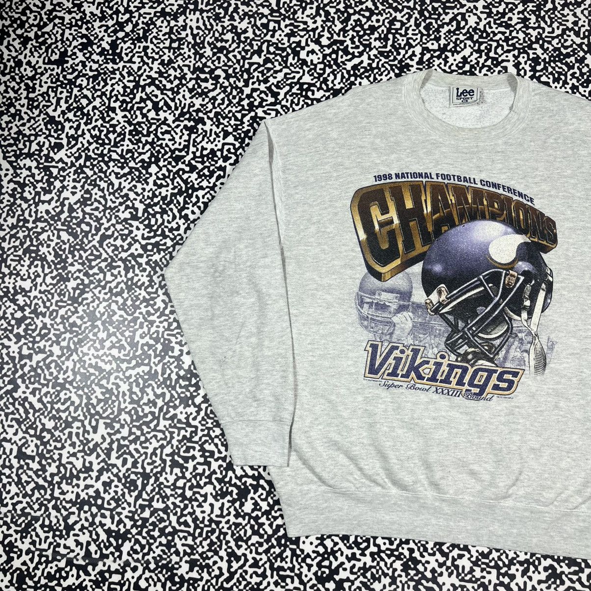 Lee Vintage 1999 Vikings Super Bowl NFL NFC Lee Boxy Sweatshirt Size US XL / EU 56 / 4 - 2 Thumbnail