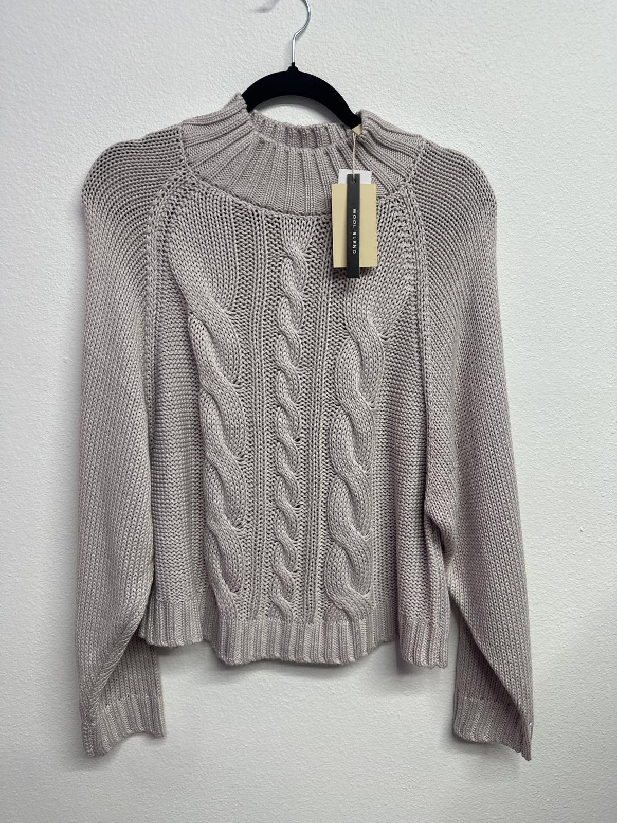 Elie Tahari Elie Tahari Large Apricot Beige Cable Knit Sweater Size L / US 10 / IT 46 - 1 Thumbnail