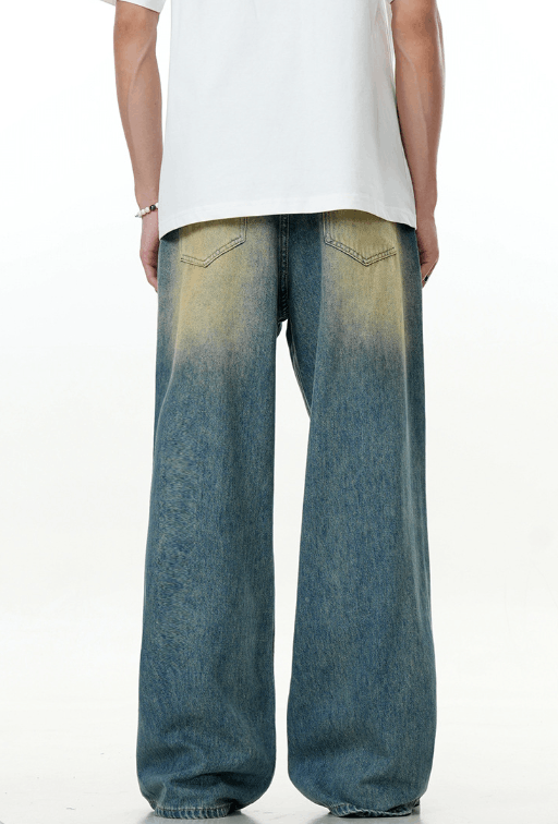 Japanese Brand × Jean Street washed vintage blue loose straight jeans y2k Size US 32 / EU 48 - 5 Thumbnail
