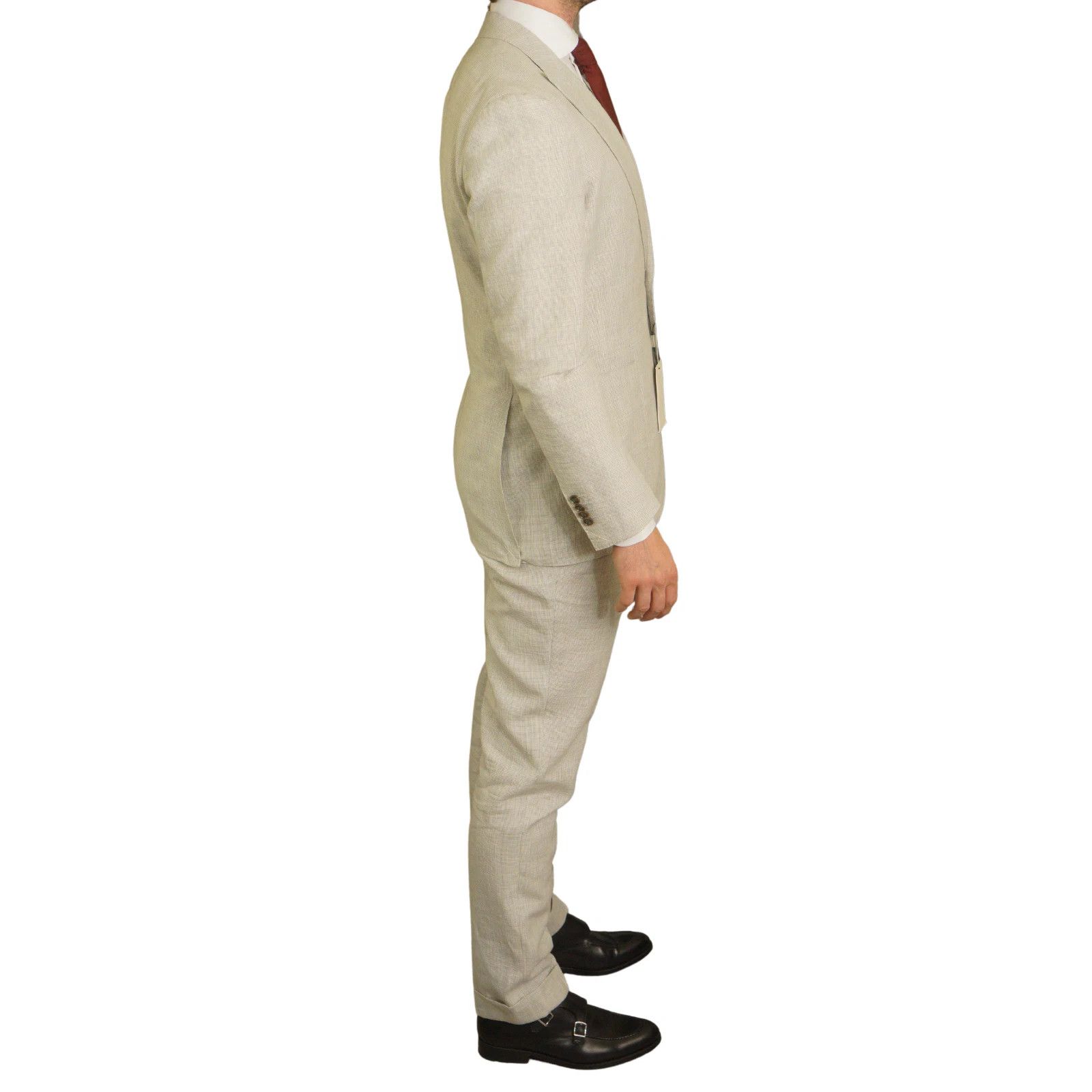 Suitsupply Men Suitsupply Suit Havana Peak Lapel Full Lined Drago US38 Size 38R - 2 Thumbnail