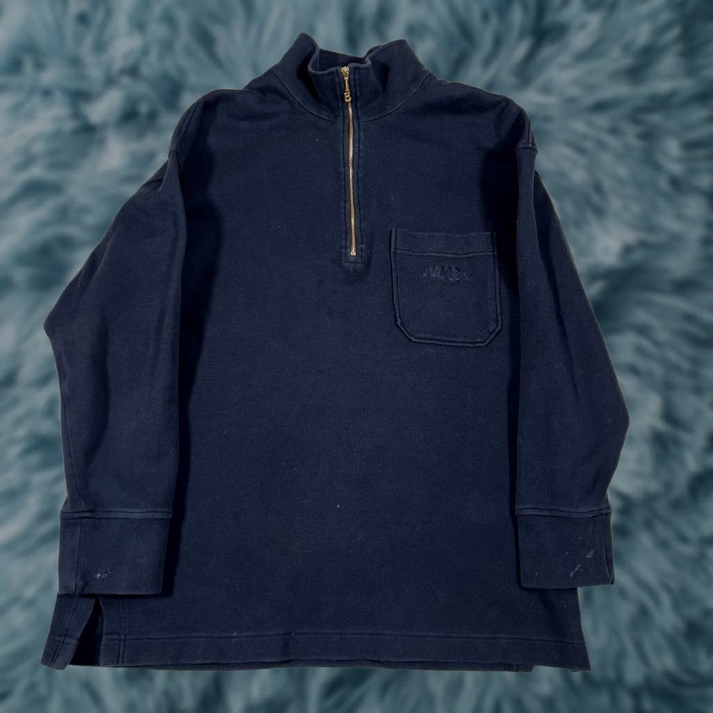 Bogner VINTAGE Bogner Sweater Pullover 1/4 Zip Blue Ski Luxury Mens L Size L / US 10 / IT 46 - 1 Thumbnail