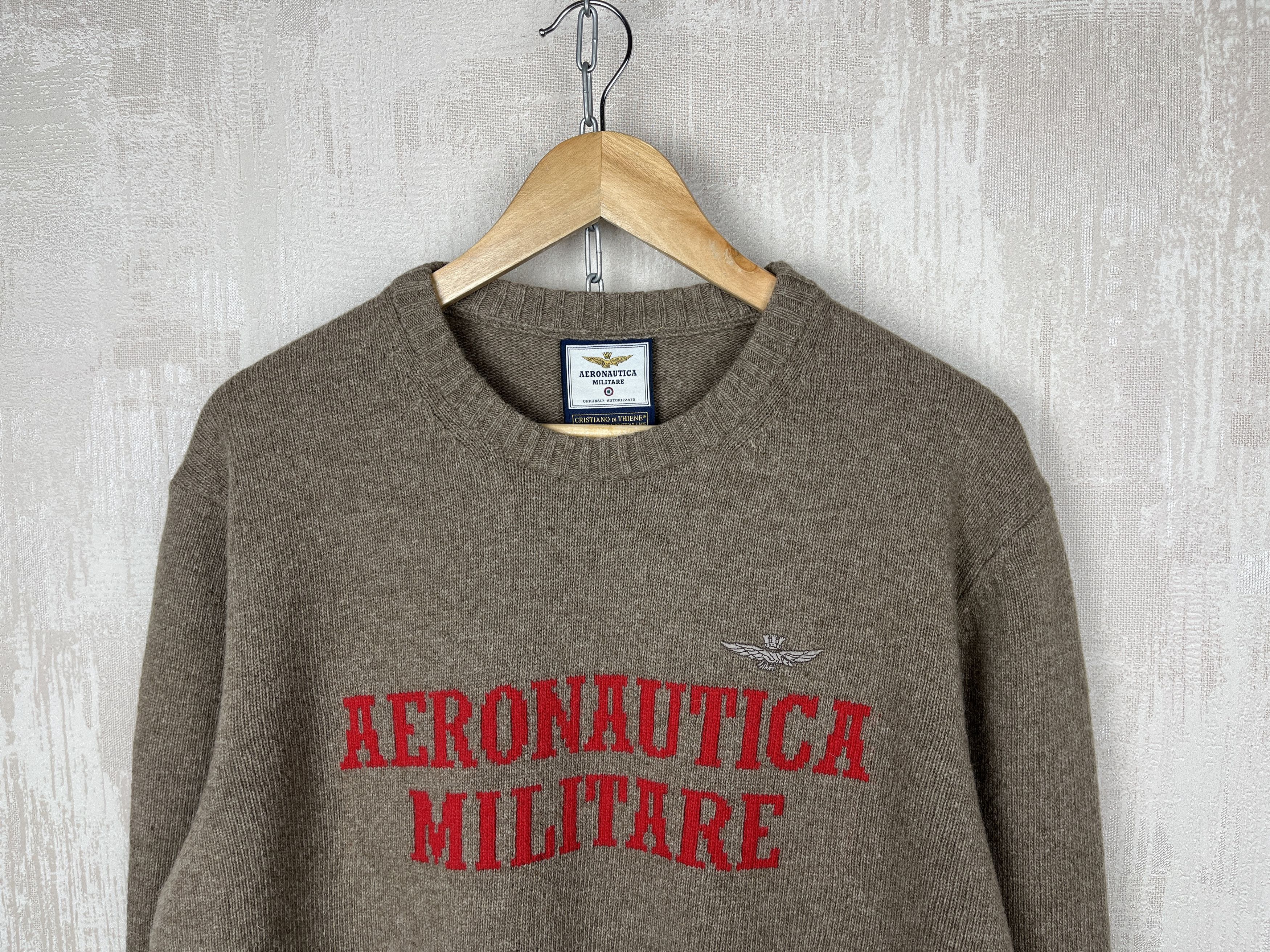 Aeronautica Militare Aeronautica Militare Big Logo Wool Blend Crew Neck Sweater Size US XL / EU 56 / 4 - 3 Thumbnail