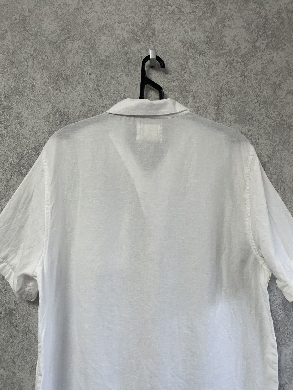 Folk Folk Linen White Basic Short Sleeve Shirt Button Up Size US L / EU 52-54 / 3 - 13 Thumbnail