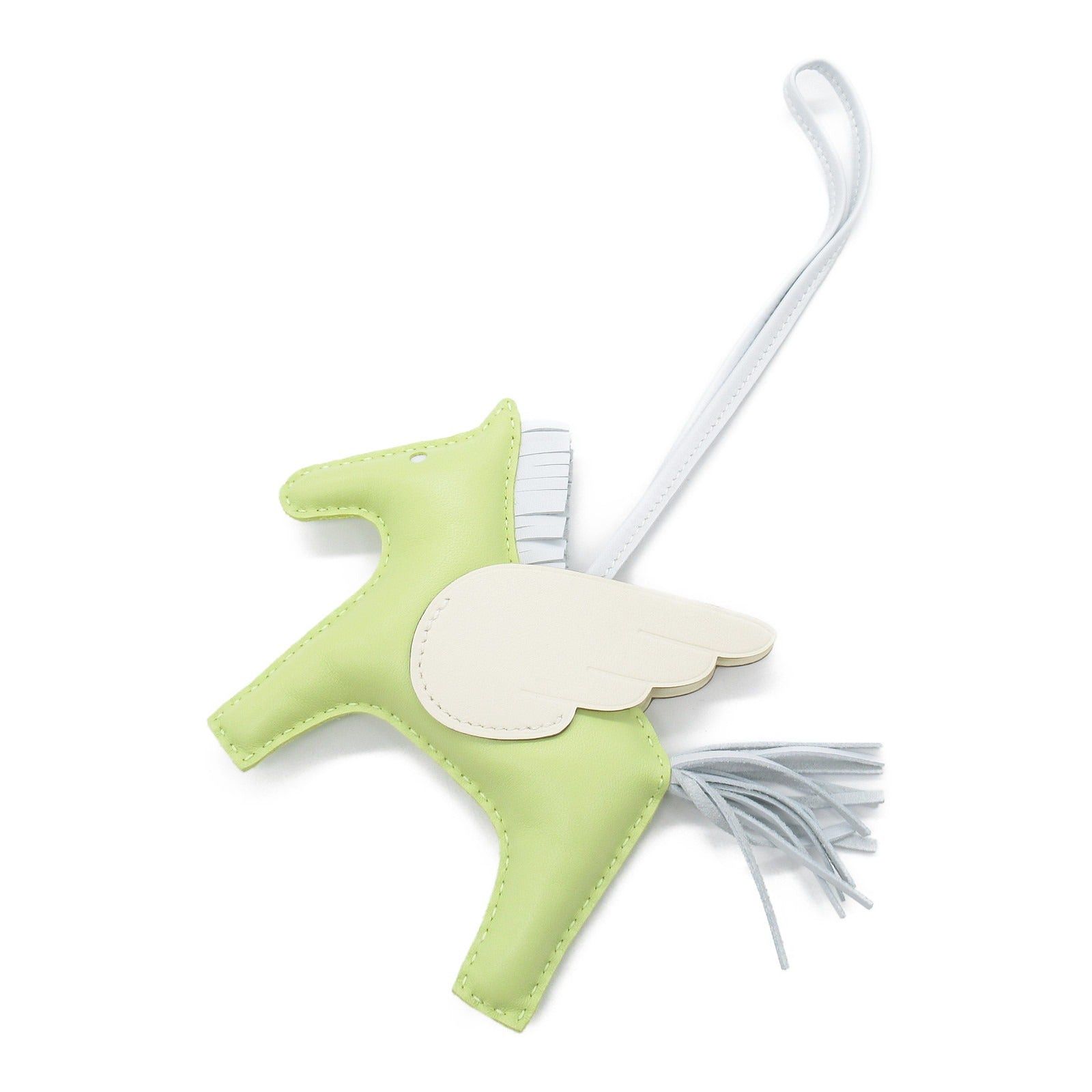 Hermes Hermes Rodeo Pegasus Mm Jaune Bourgeon/Blue Brume/Machete Bag Charm Leather Veau Swift Aagneau Green Blue Brume/Nata Bourjon Size ONE SIZE - 1 Thumbnail