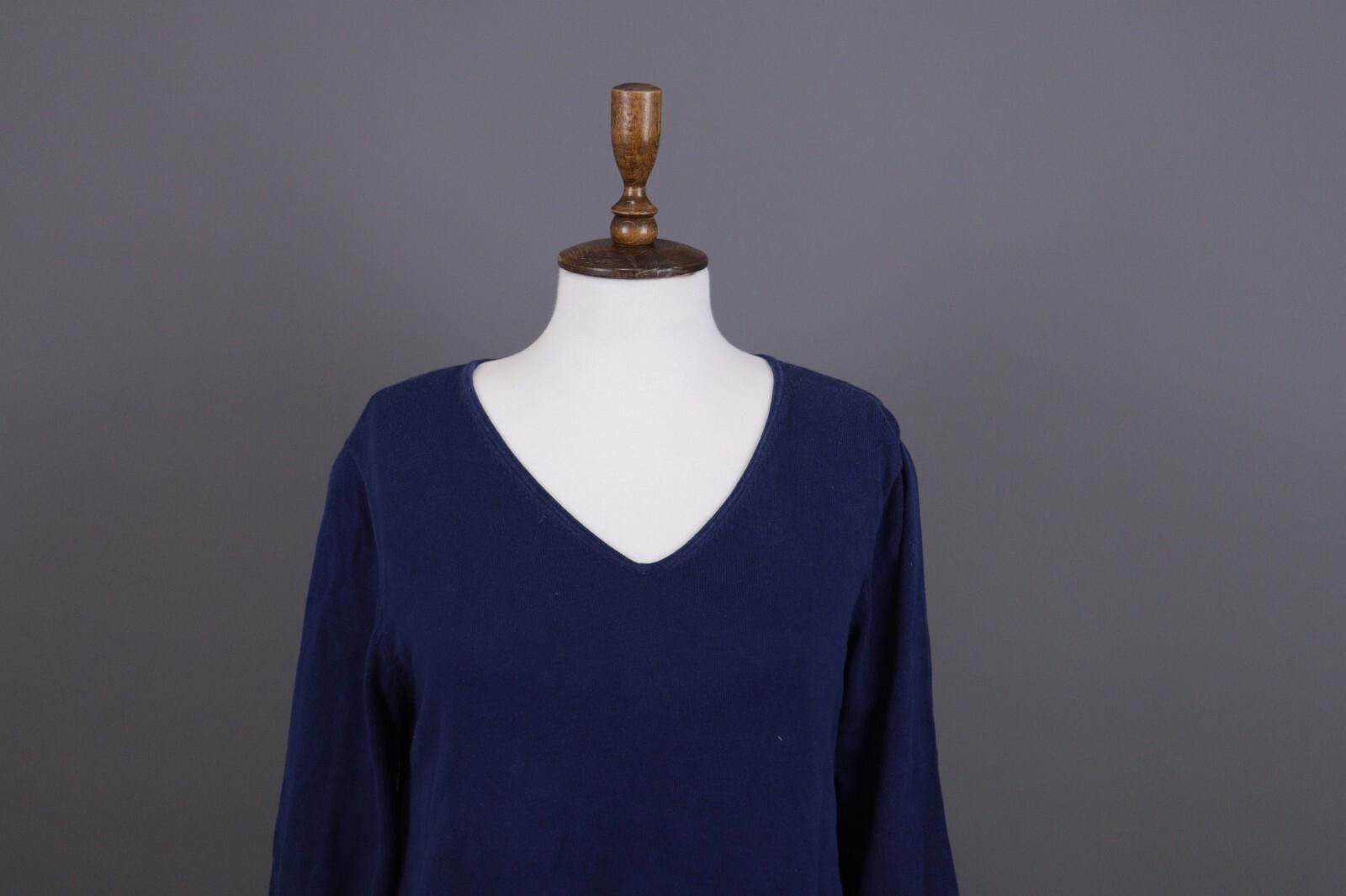Designer Gudrun Sjoden Blue Long Sleeve V-Neck A-Line Dress Size M Size M / US 6-8 / IT 42-44 - 2 Thumbnail