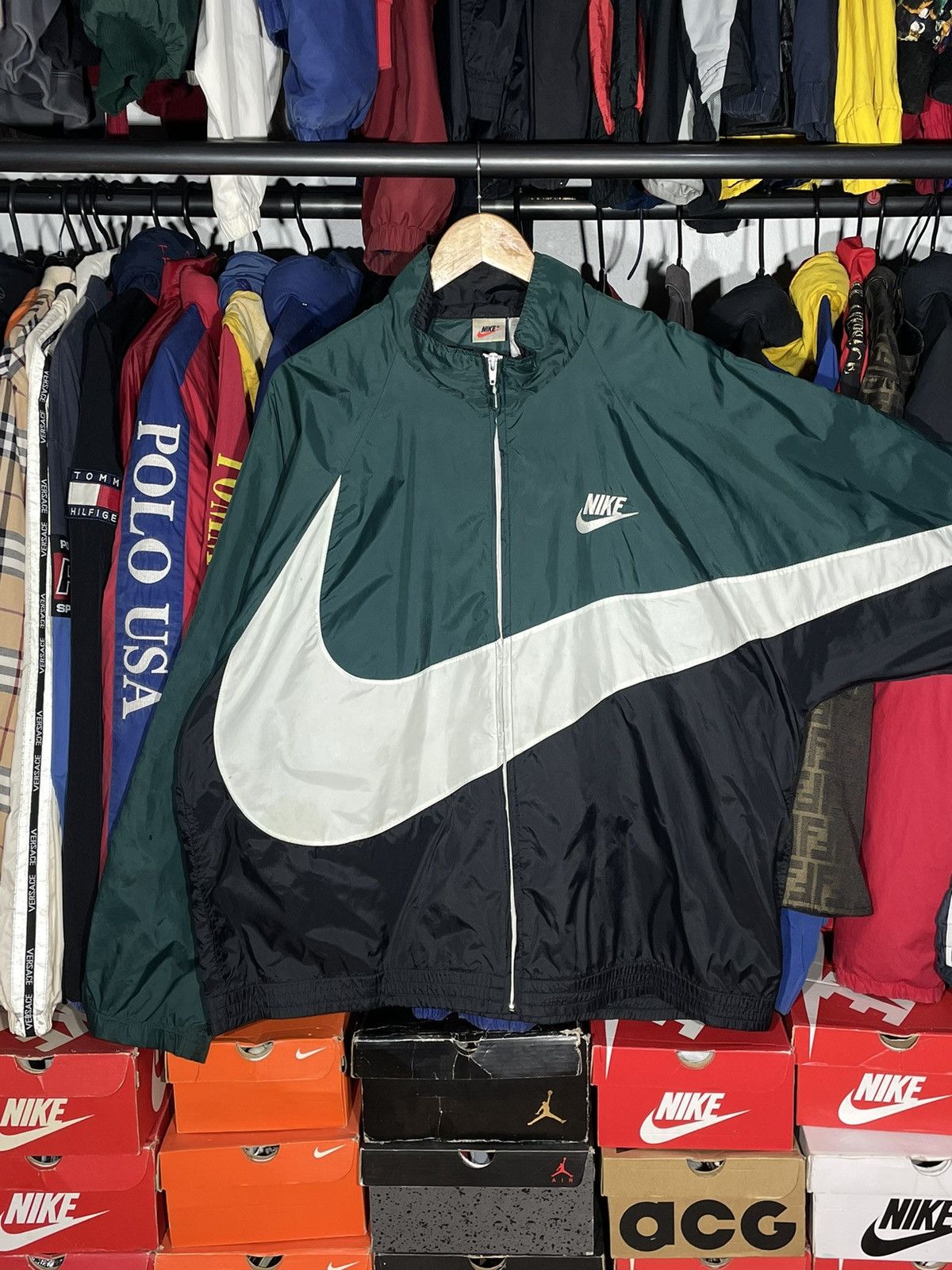 Nike × Vintage Windbreaker Nike Big Swoosh Vintage 90’s Size US XL / EU 56 / 4 - 5 Thumbnail