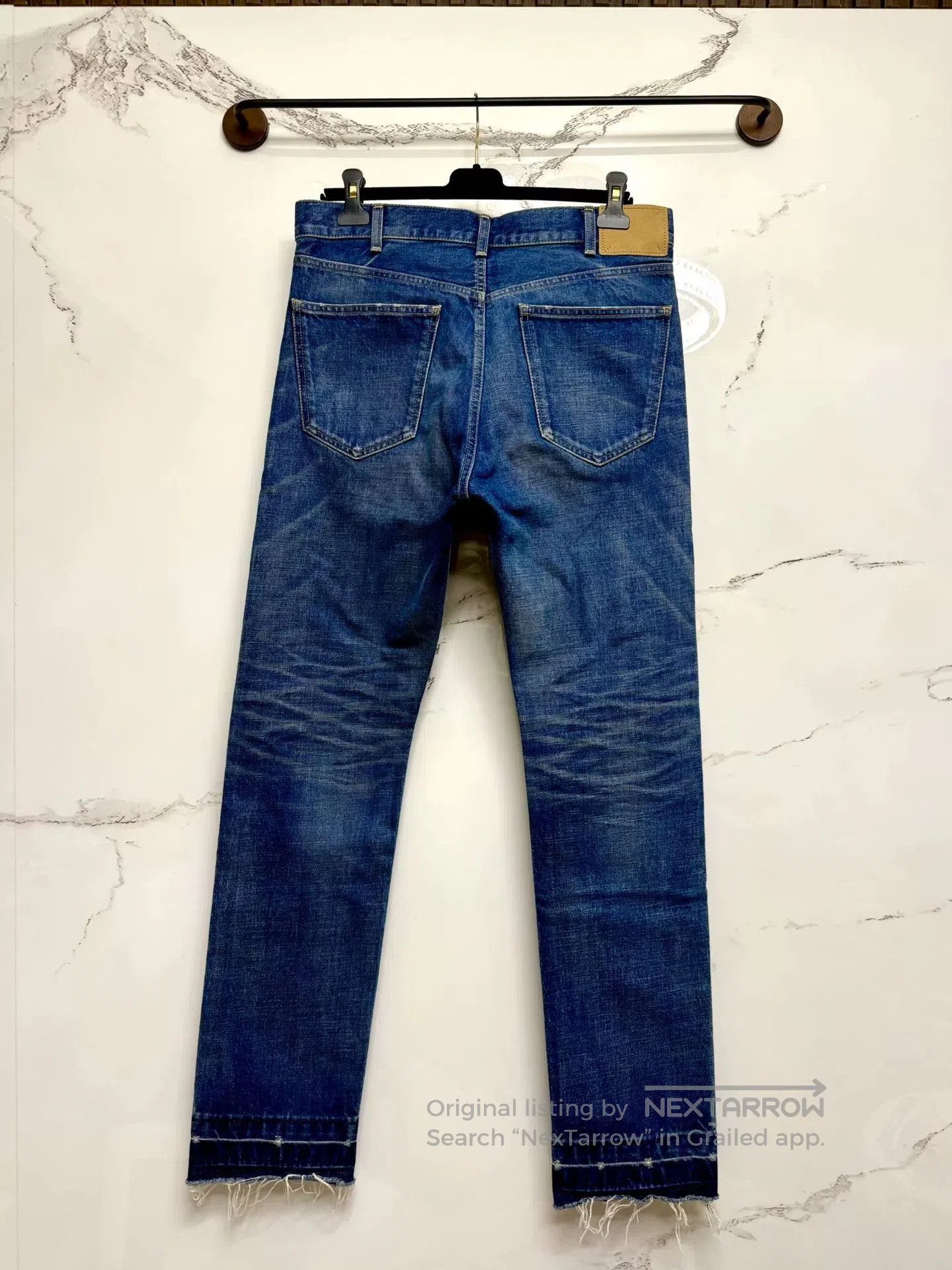 Celine celine dark blue distressed denim pants. Size US 31 - 4 Thumbnail