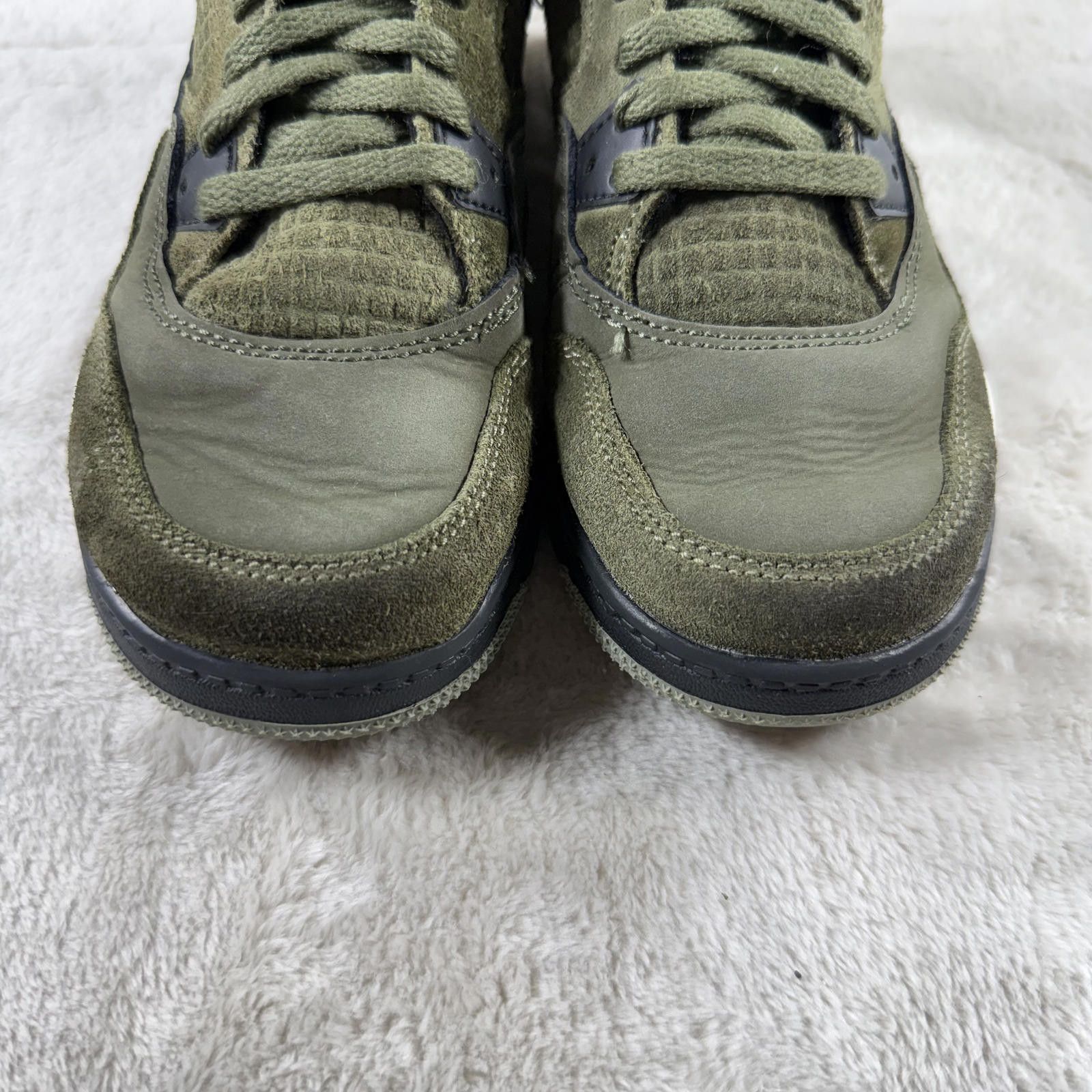 Jordan Brand Jordan 4 Shoes Kid's 1Y Olive Suede FB9929-200 Size US 10 / EU 43 - 3 Thumbnail