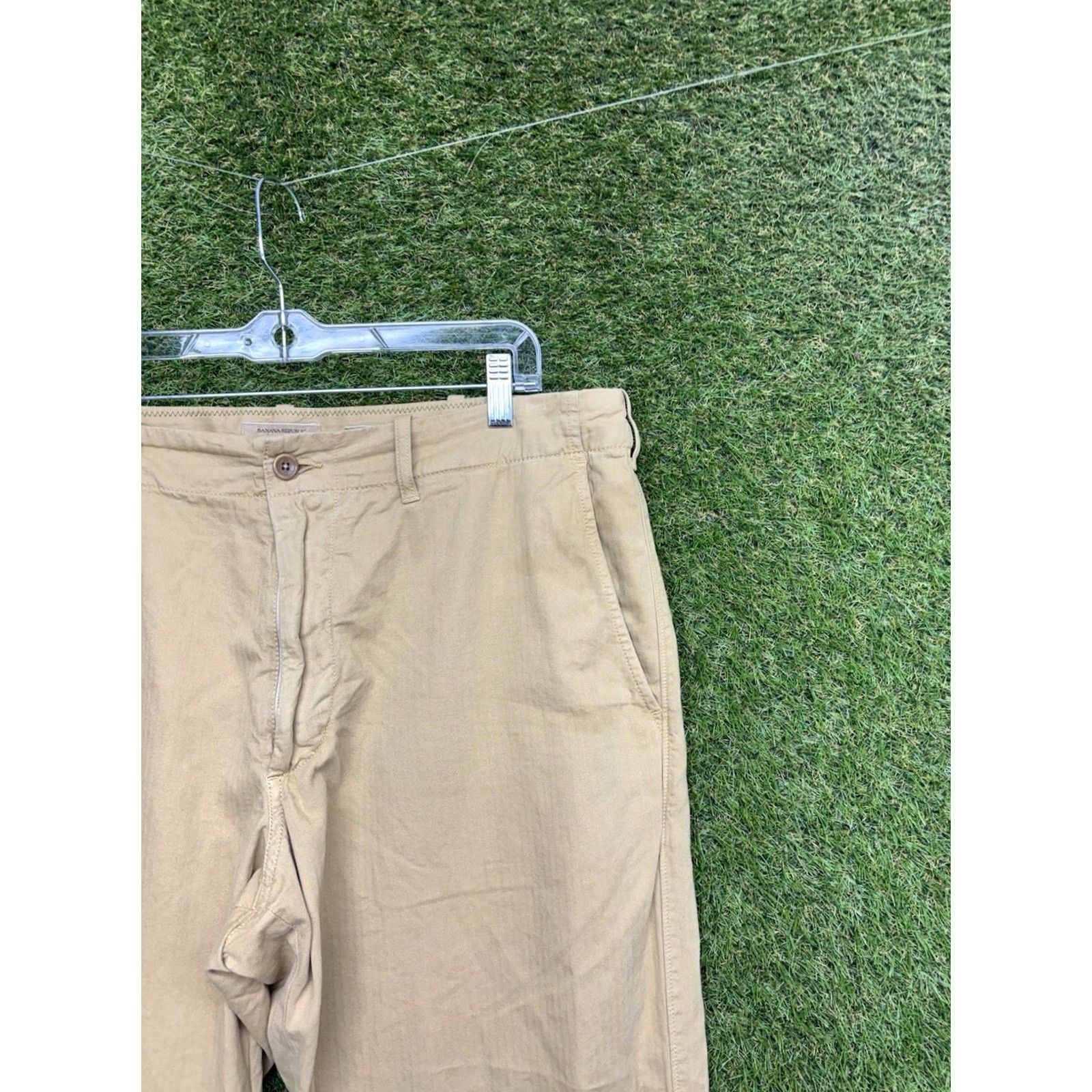 Banana Republic Banana Republic Pants Mens 38 Relaxed Fit Herringbone Wool Cotton Dress Straight Leg Size US 38 / EU 54 - 2 Thumbnail