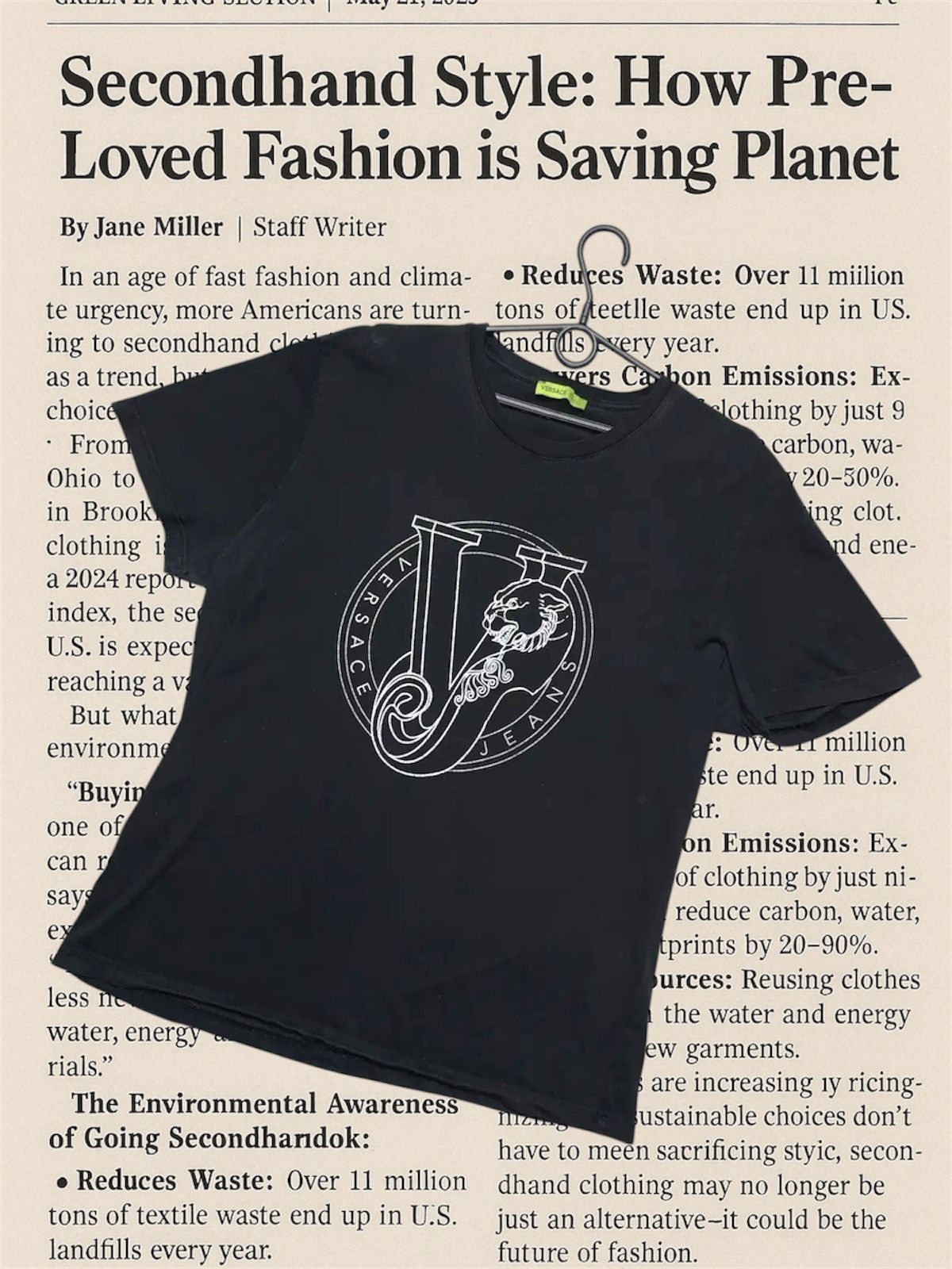Vintage Vintage Versace Jeans Couture tee big logo size L Size US L / EU 52-54 / 3 - 1 Thumbnail