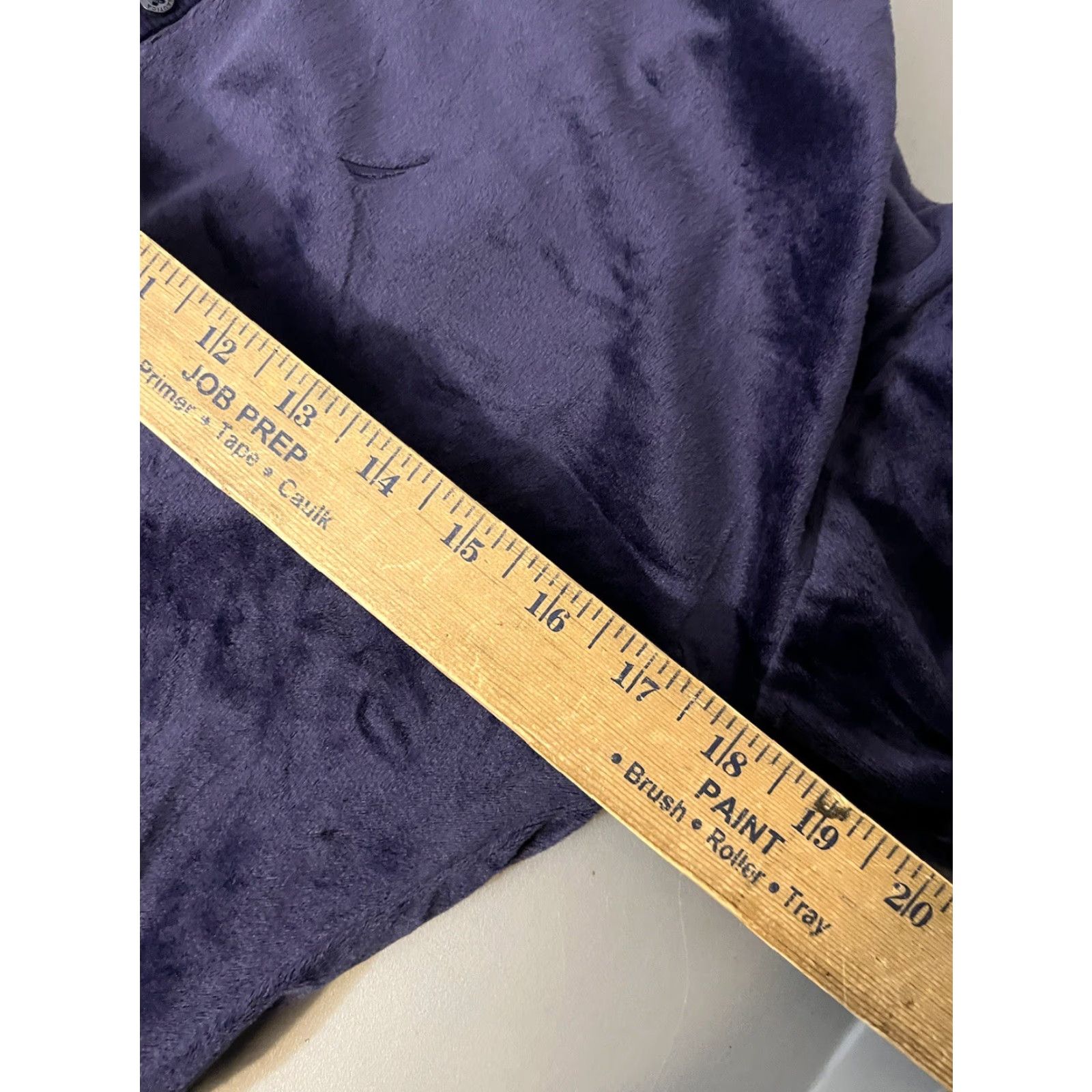 Nautica Nautica Shirt Women Small Navy Blue Velour Long Sleeve Henley Lounge Cozy Top Size S / US 4 / IT 40 - 5 Thumbnail