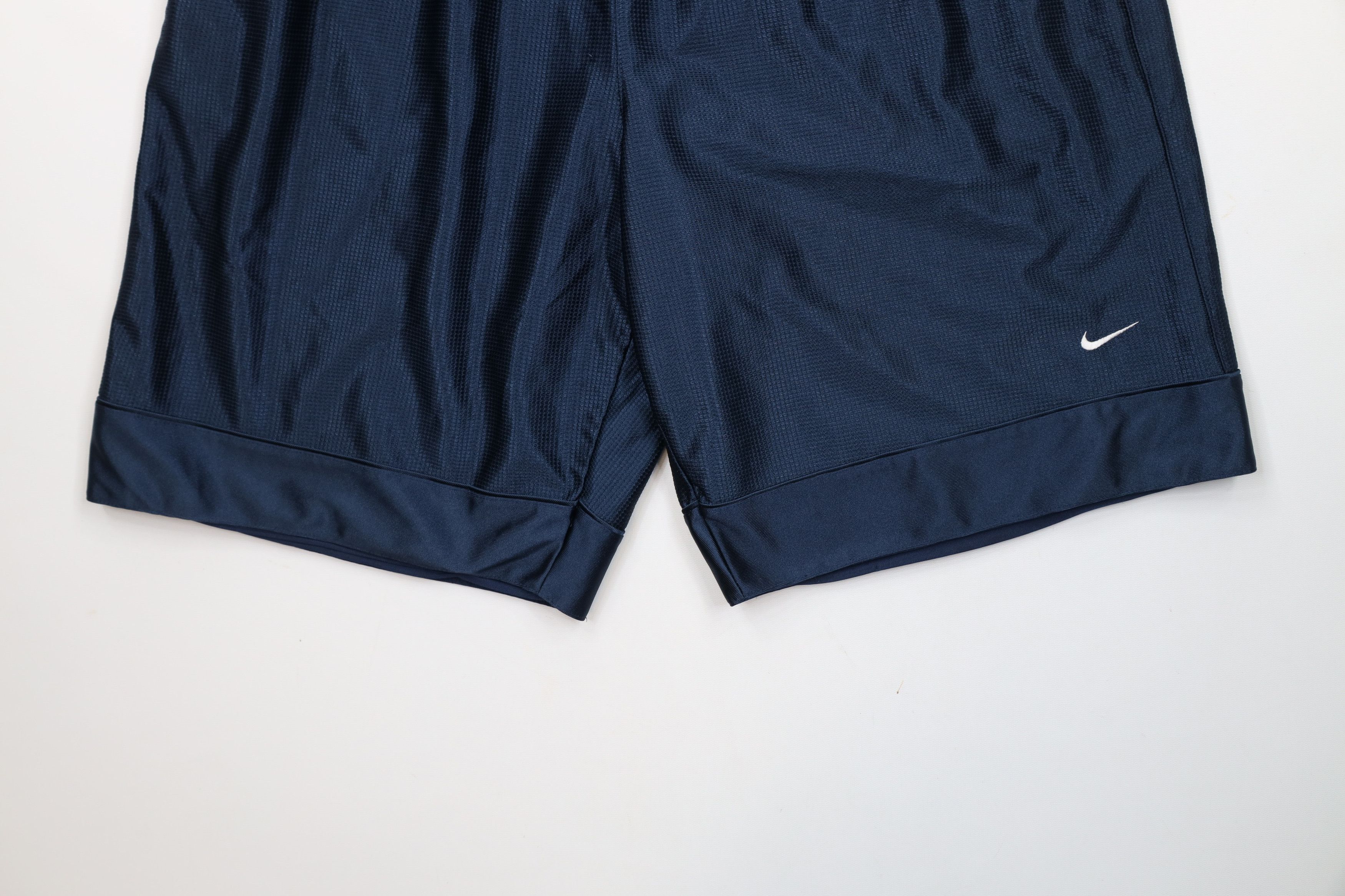 Nike × Vintage Vintage 90s Y2K Nike Mini Swoosh Heavyweight Shorts Blue Size US 34 / EU 50 - 4 Thumbnail